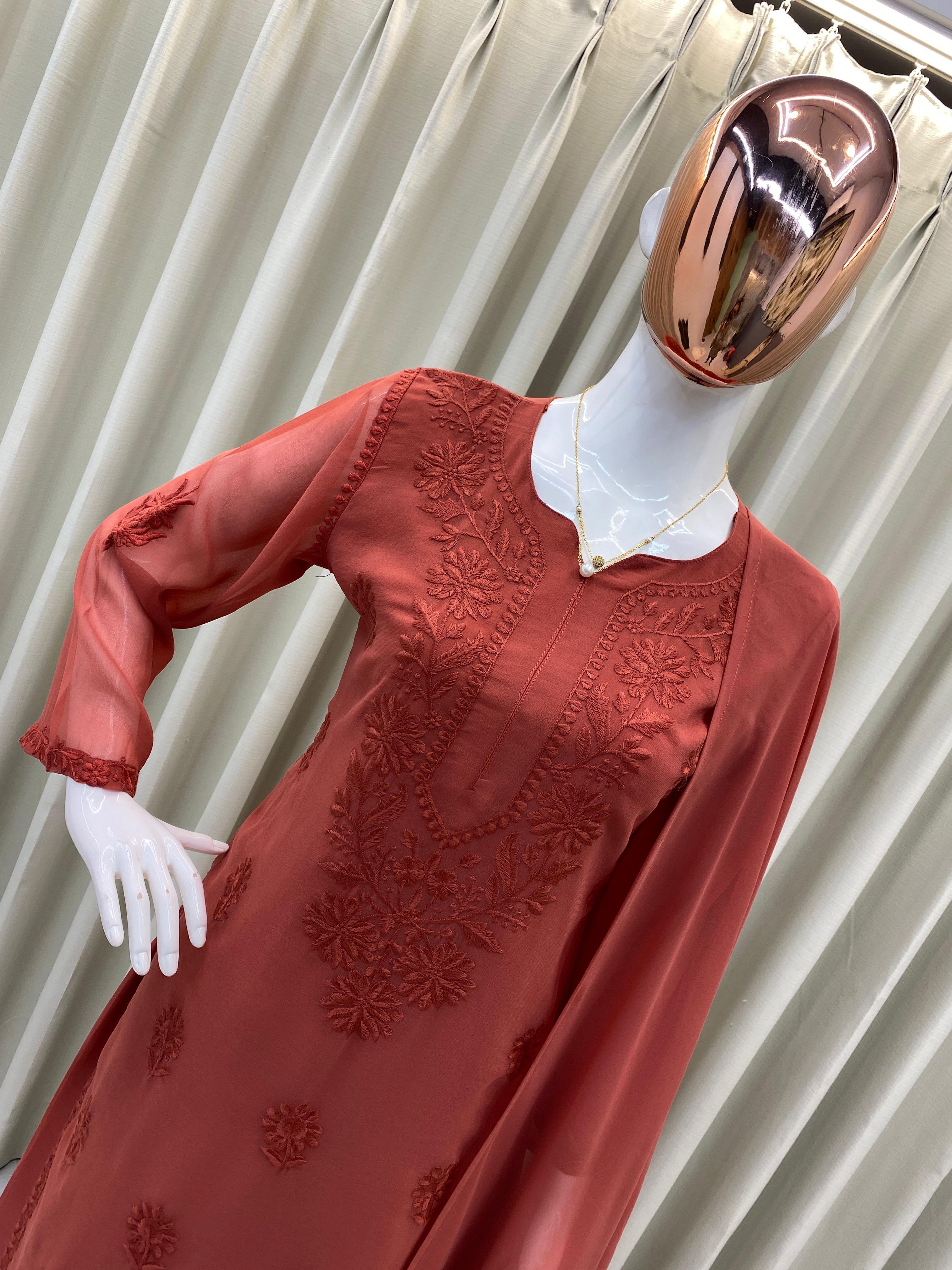 Zara Georgette Heavy Embroidery 3d Suit Set