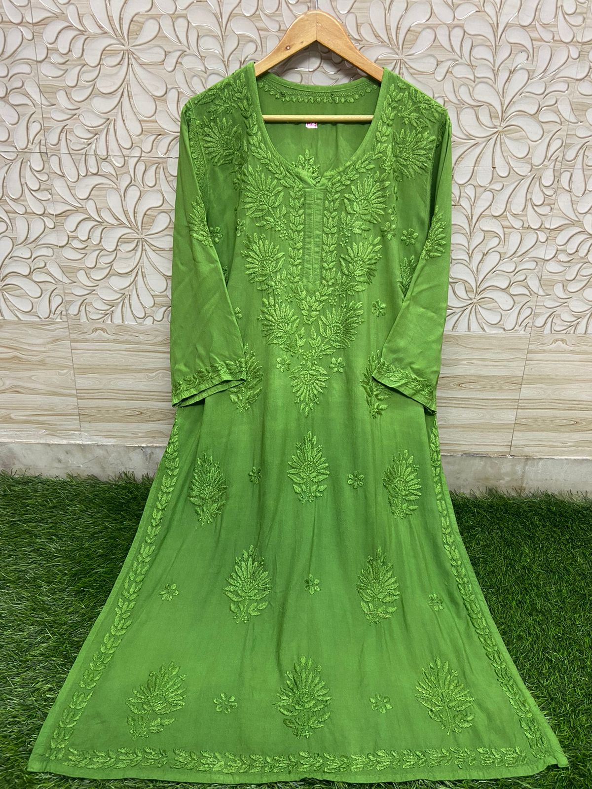 Plus Size Heavy work Soft Silky Rayon kurta