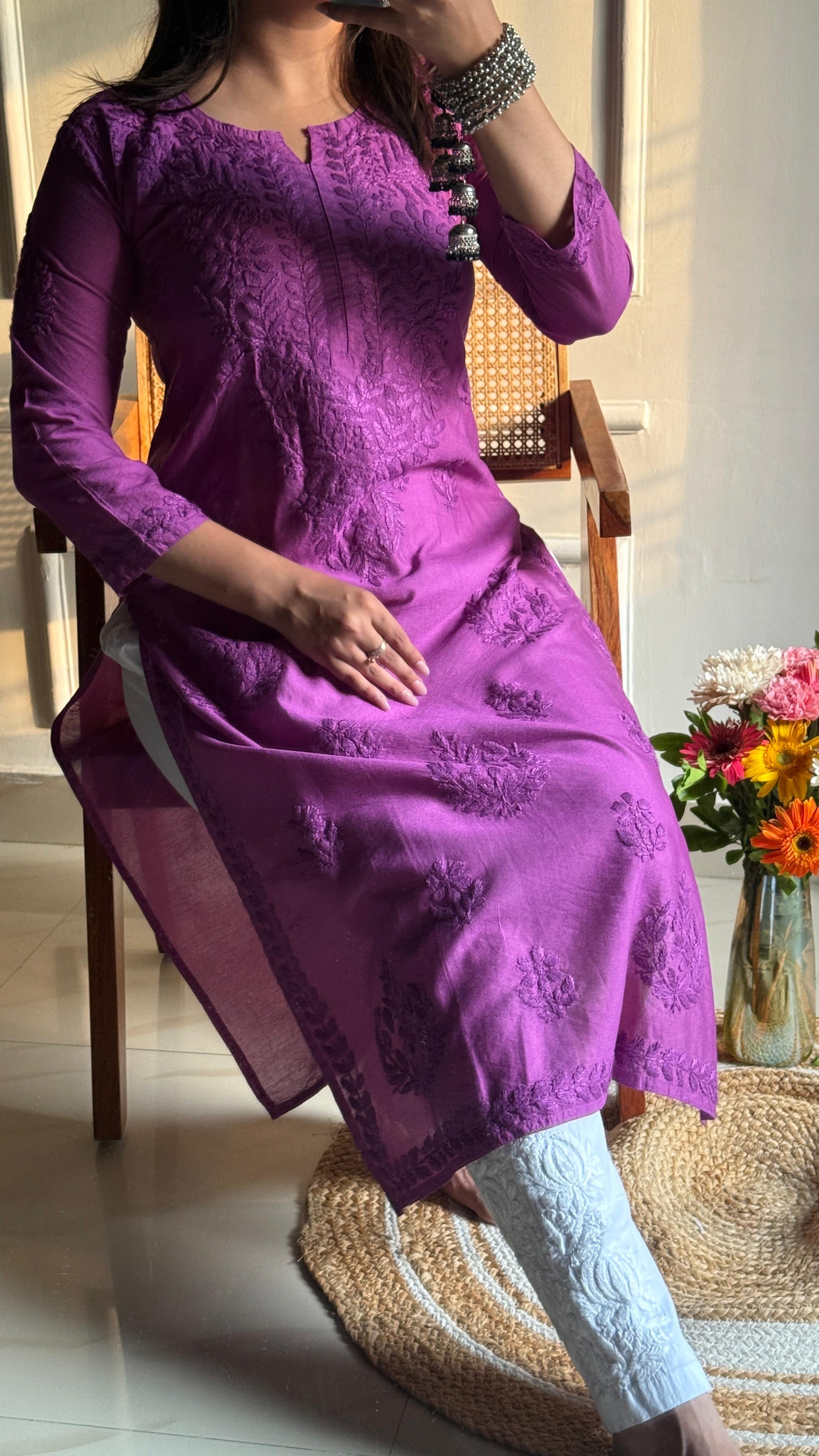 Lightweight Butter soft Chanderi silk Dyed Kurtis