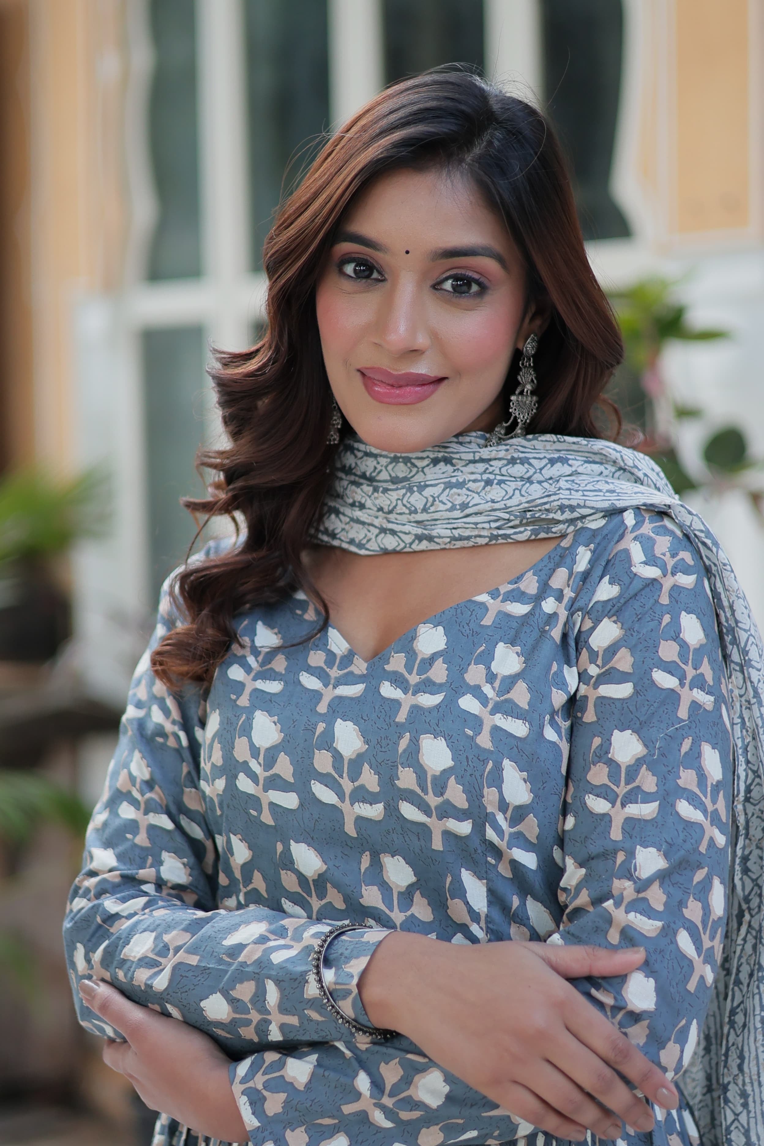 Premium Digital Print Kurti With Pant & Dupatta set