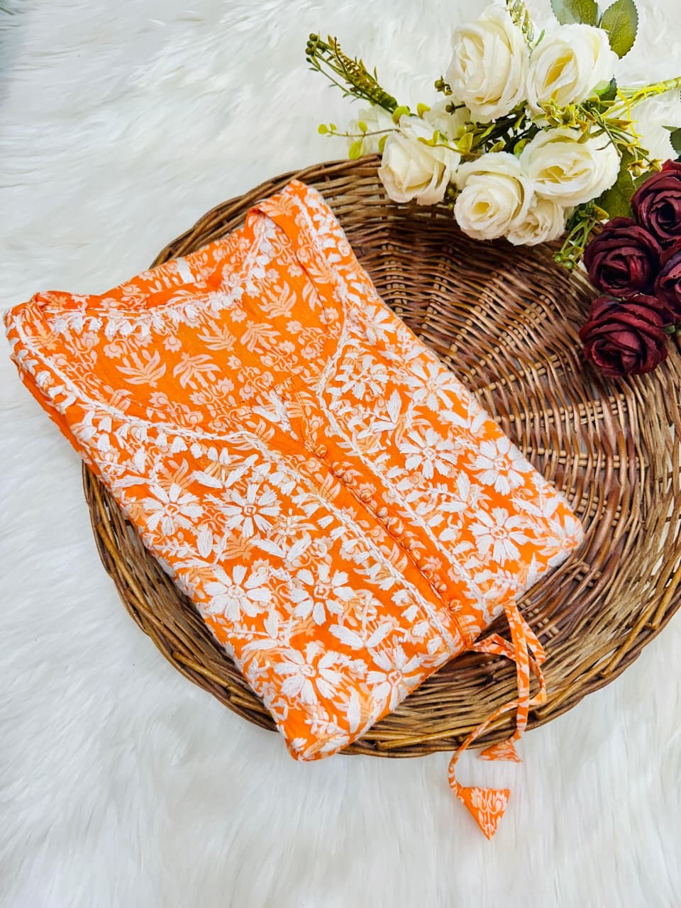 Flower Printed mul mul gown