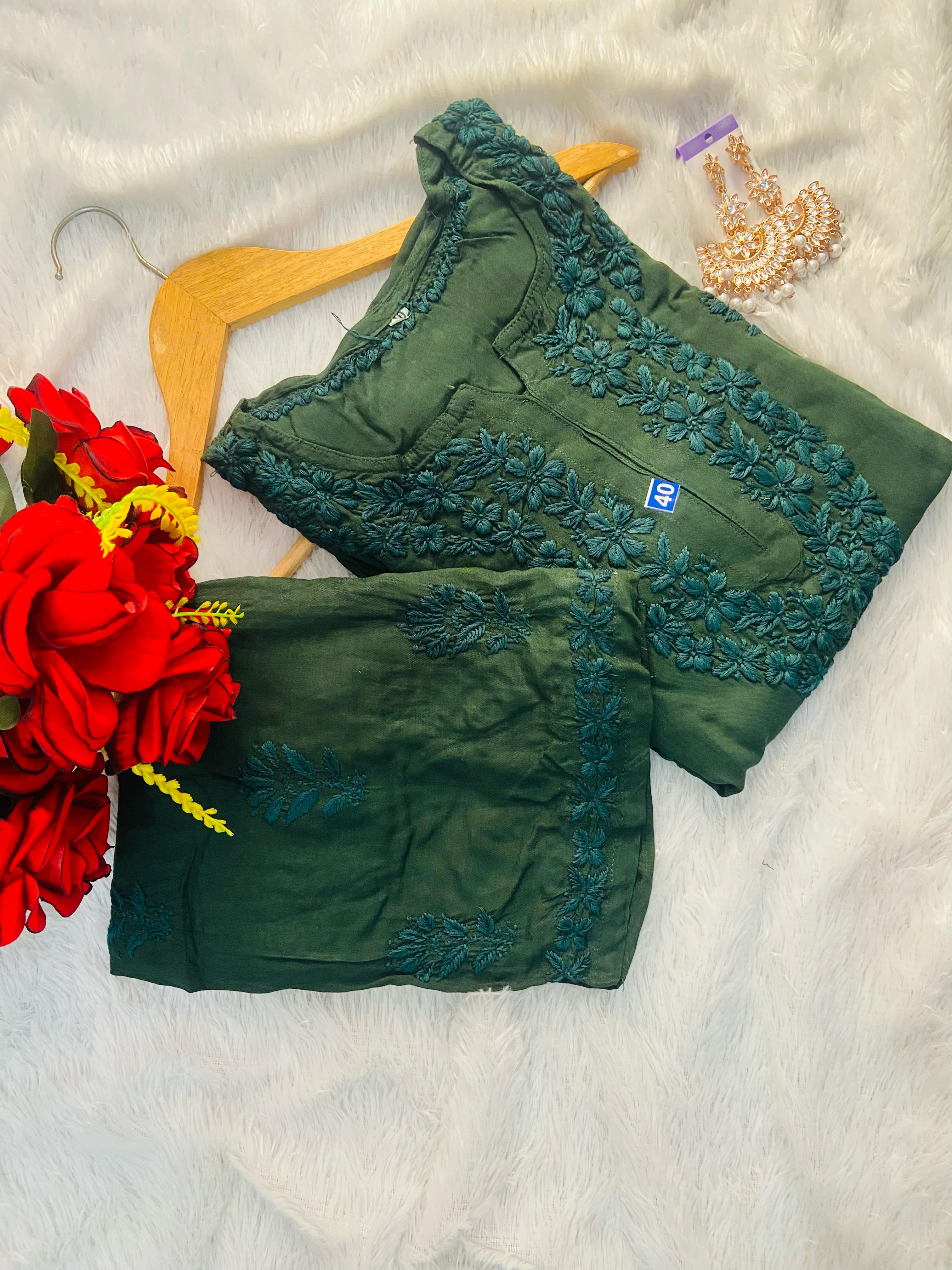 Soft Heavy tone to tone Rayon Handwork Combo