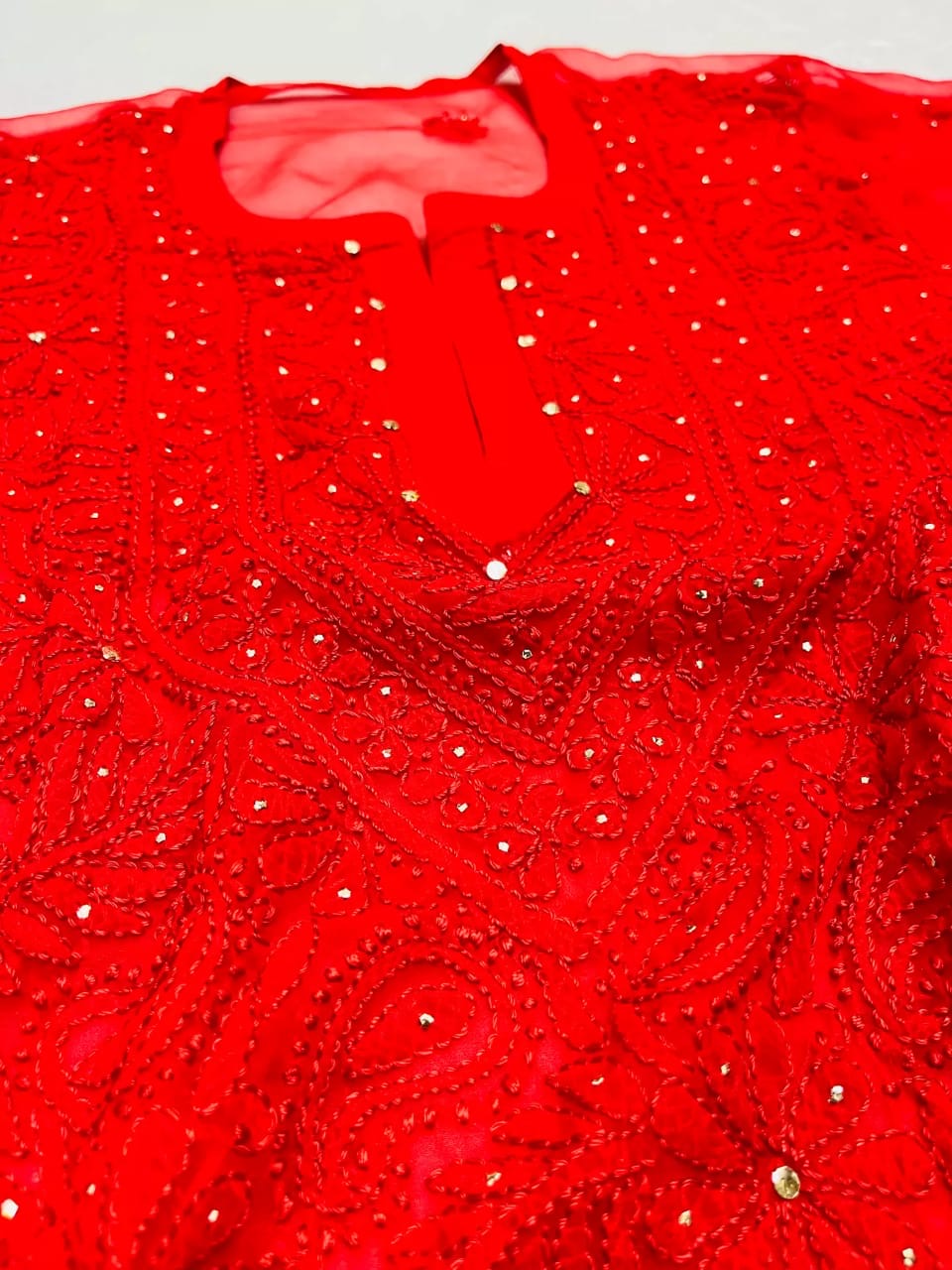 Resham muqiaish work jaal heavy kurta