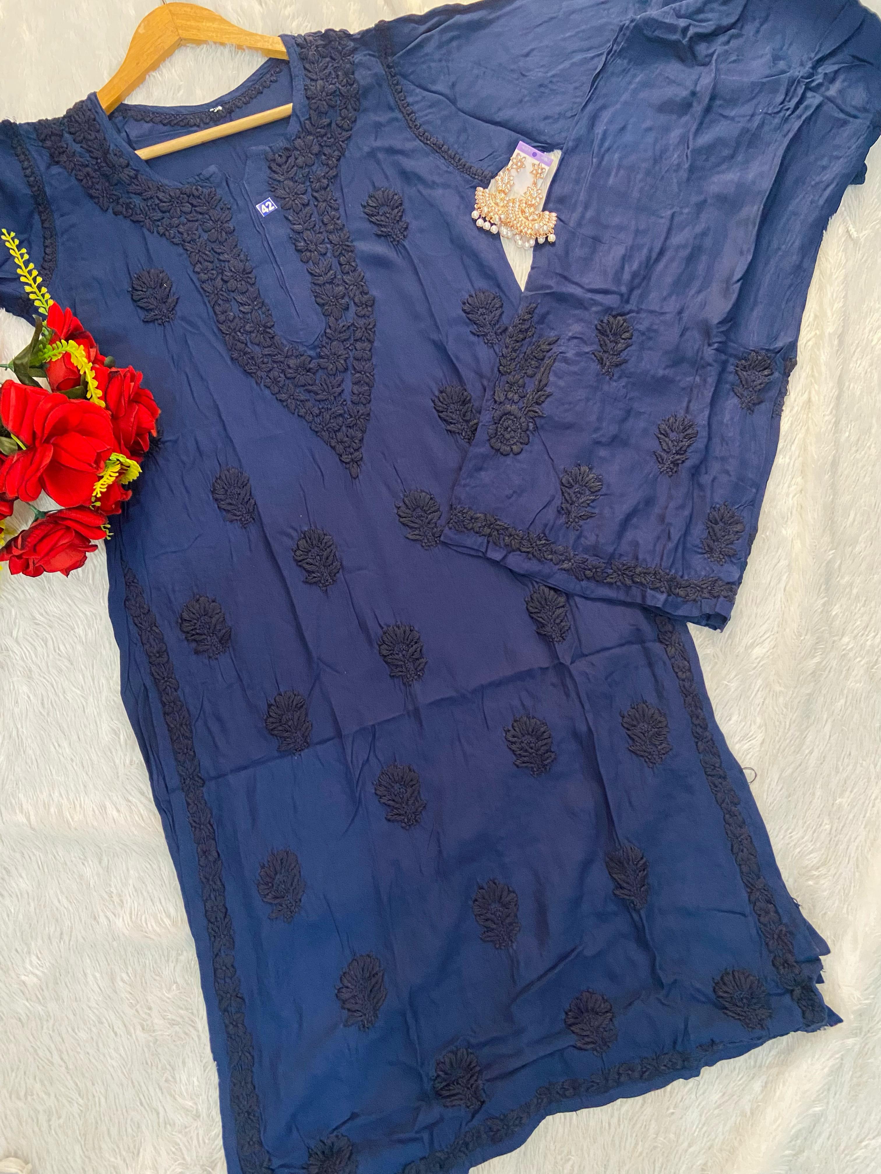 Soft Heavy tone to tone Rayon Handwork Combo