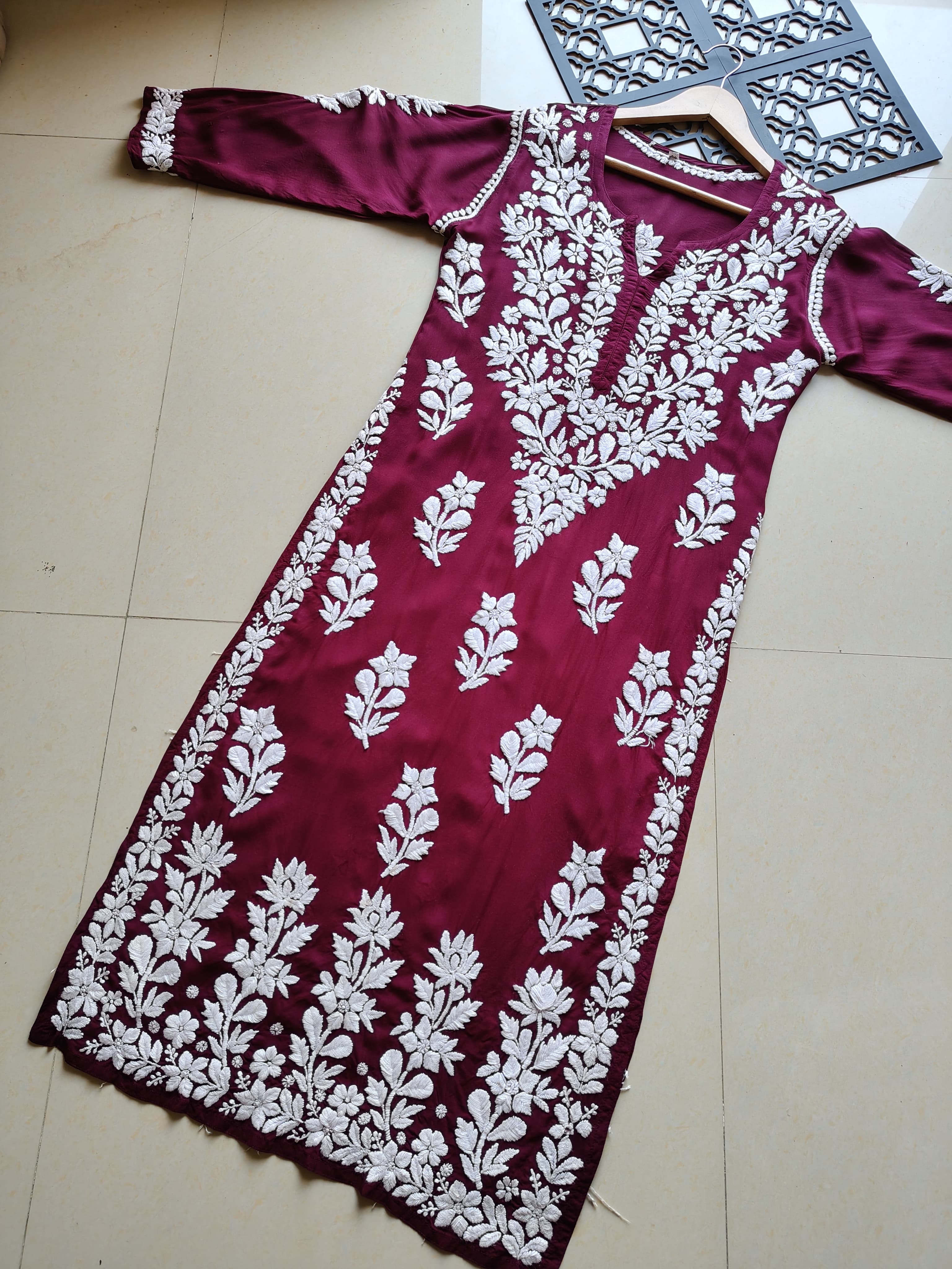 3D heavy Work Modal pure Cotton kurta