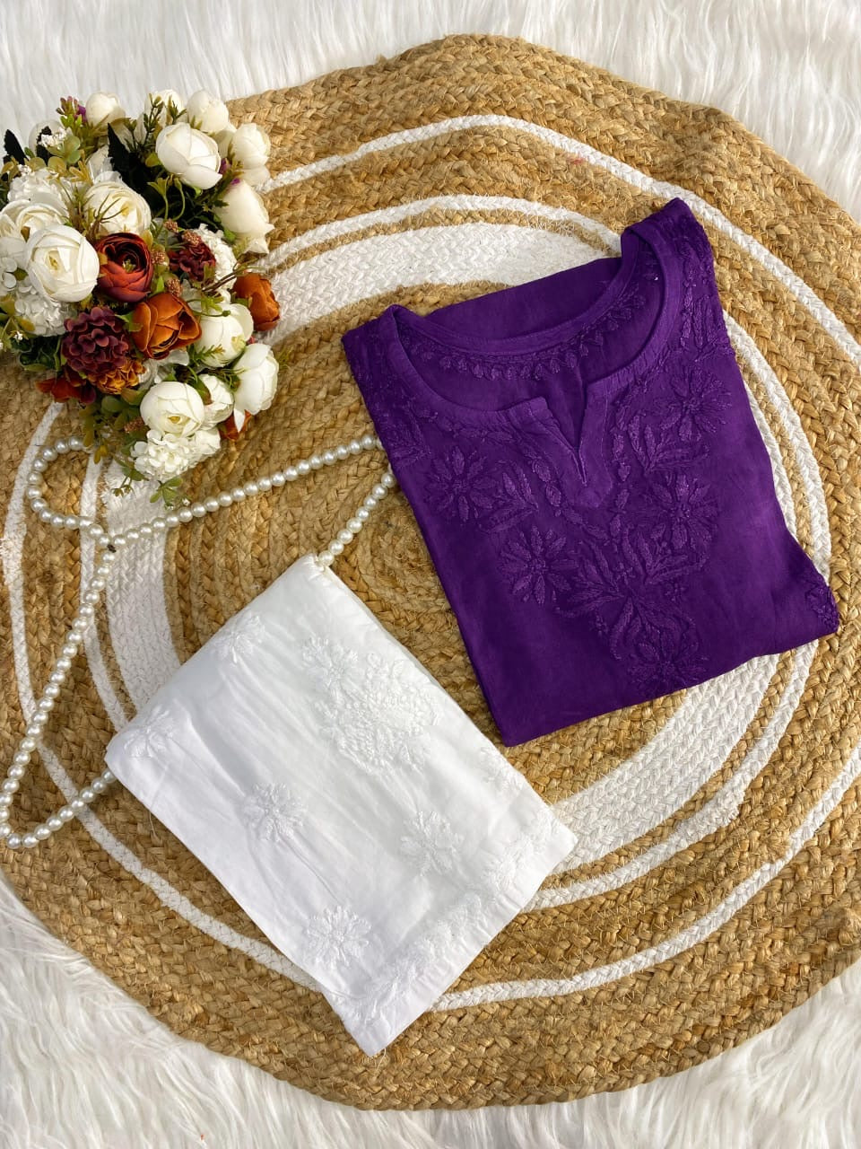 Aanya Chikankari rayon Short Top