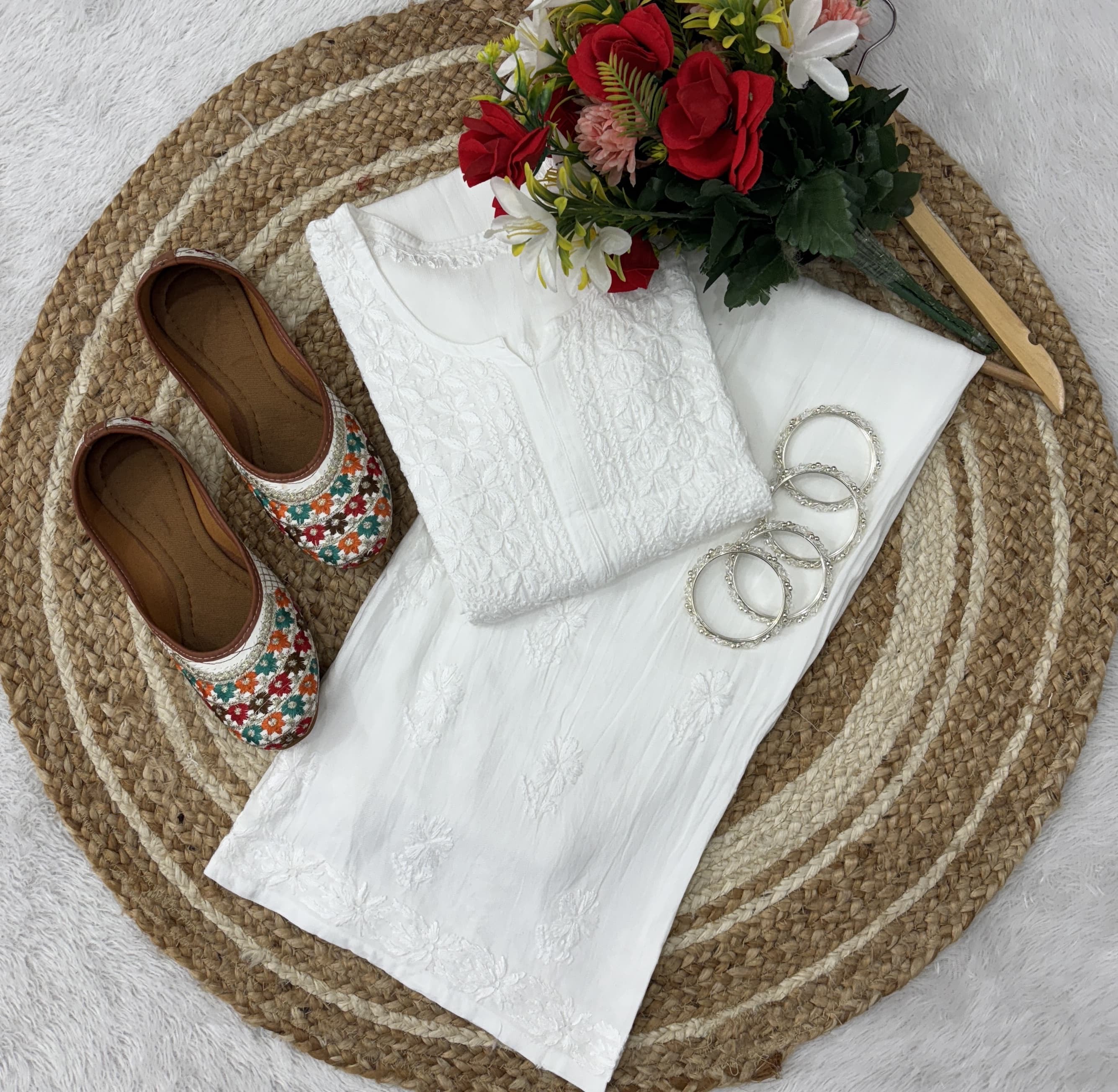 Handwork Single Shade Rayon Combo