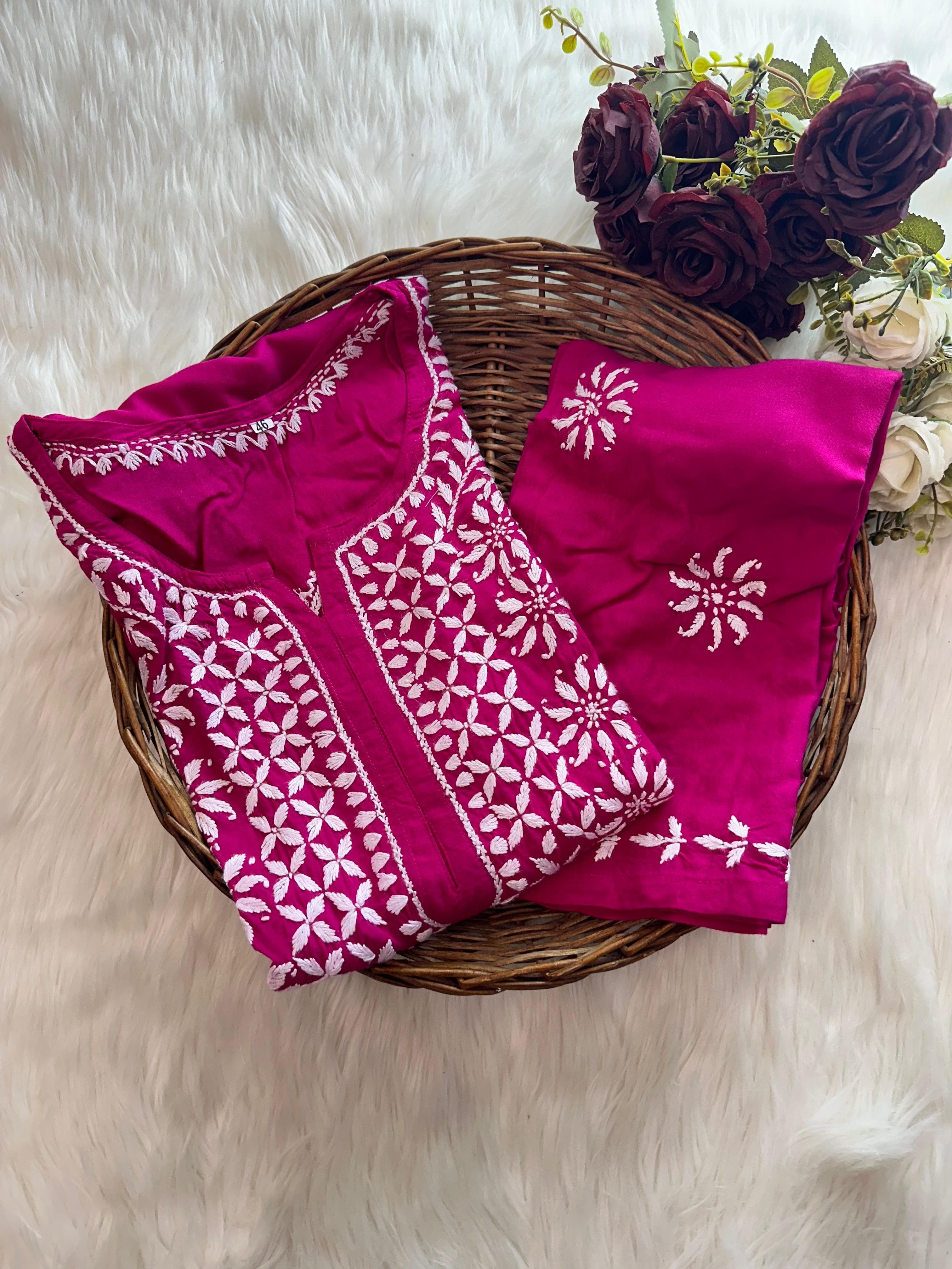 Soft & Stylish Ghaspatti Work kurta Plazzo