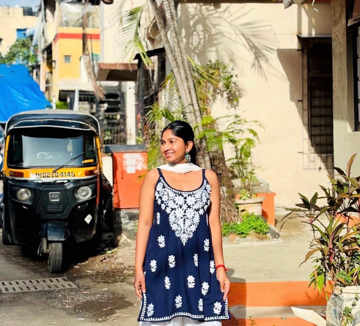 Daily Wear Comfort chikankari Noodle Strap Kurti