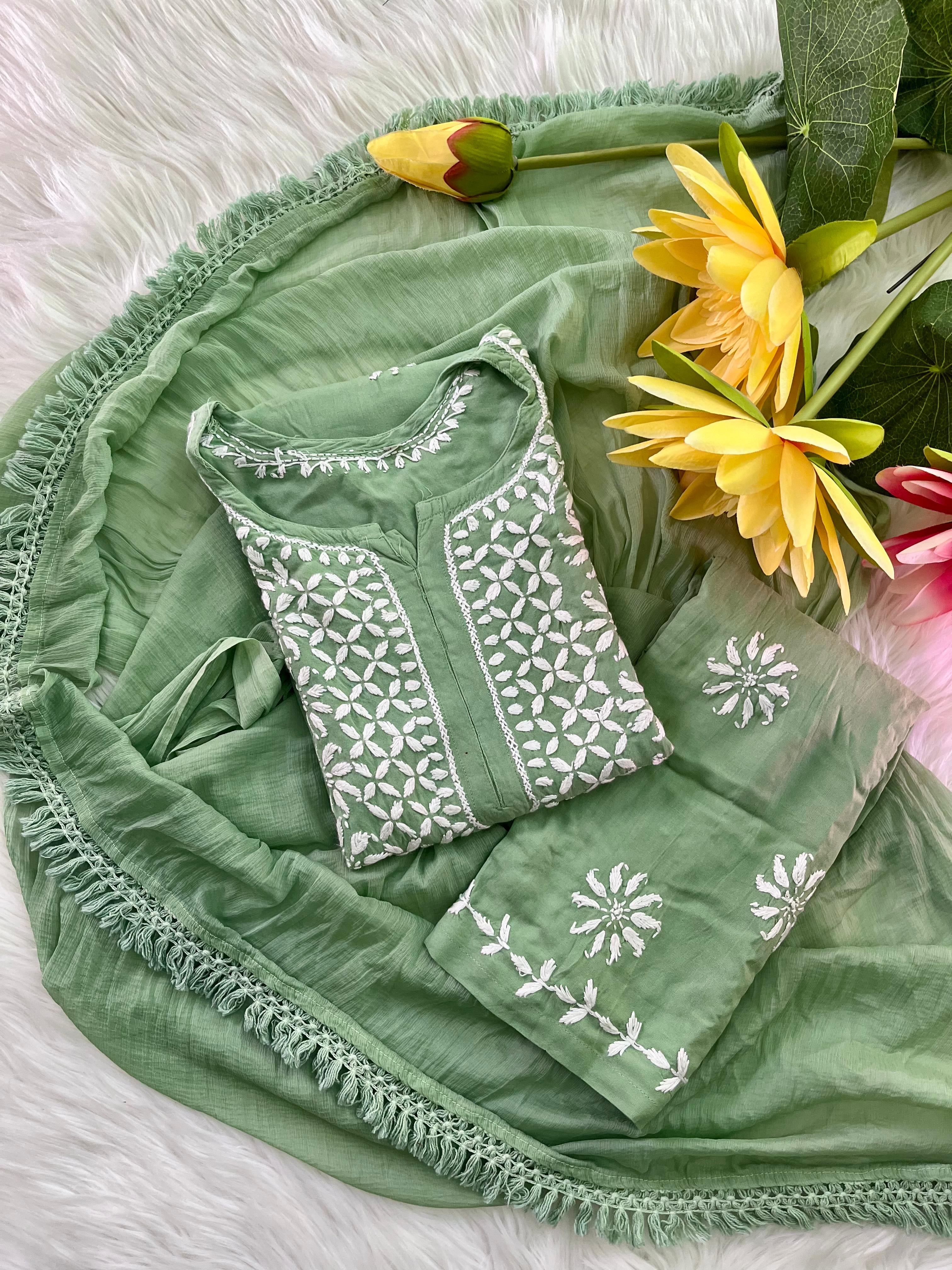 Anaya Rayon 3pc Embroidery Set