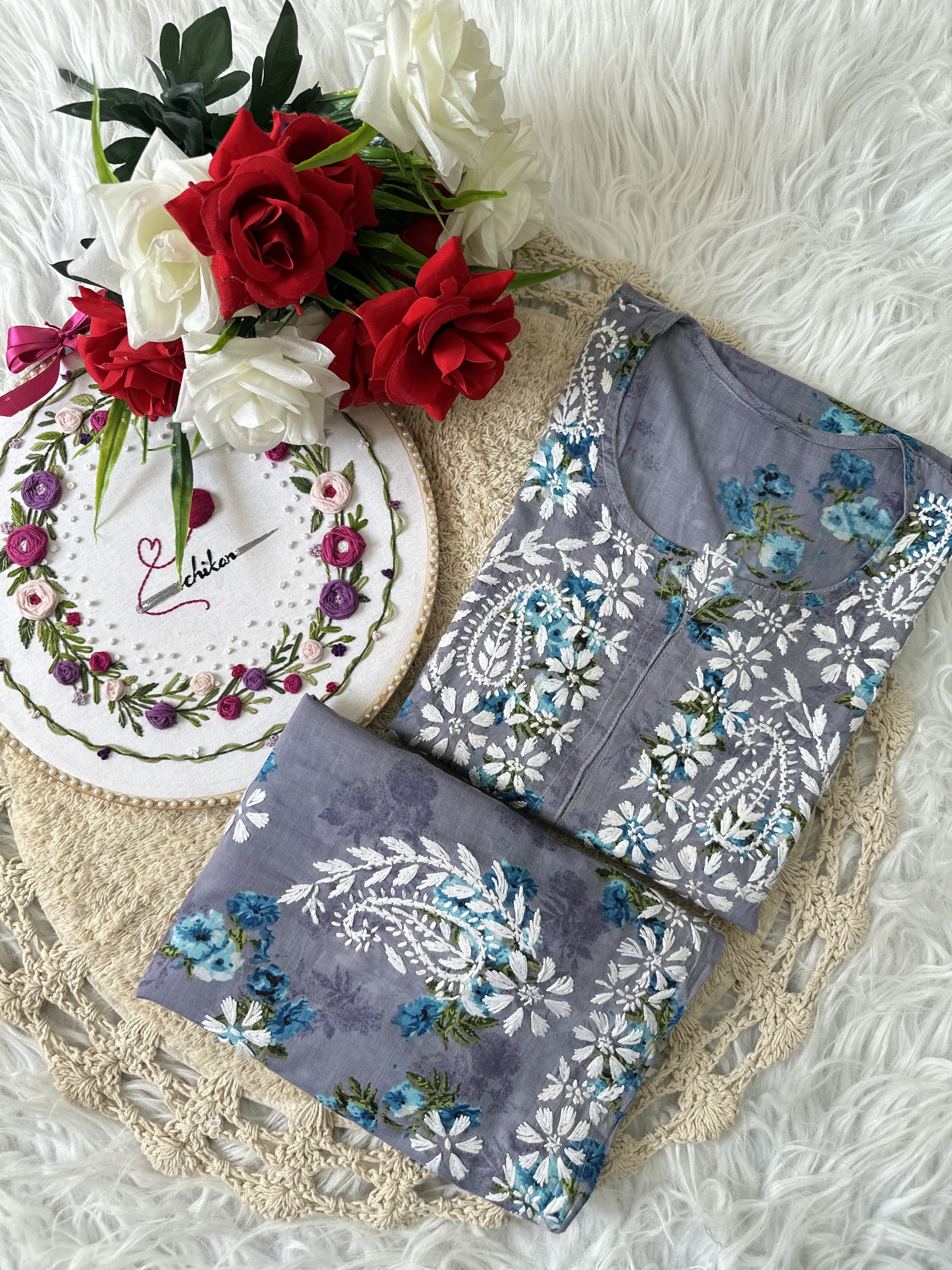 Mul  Plazzo Set flower Combo