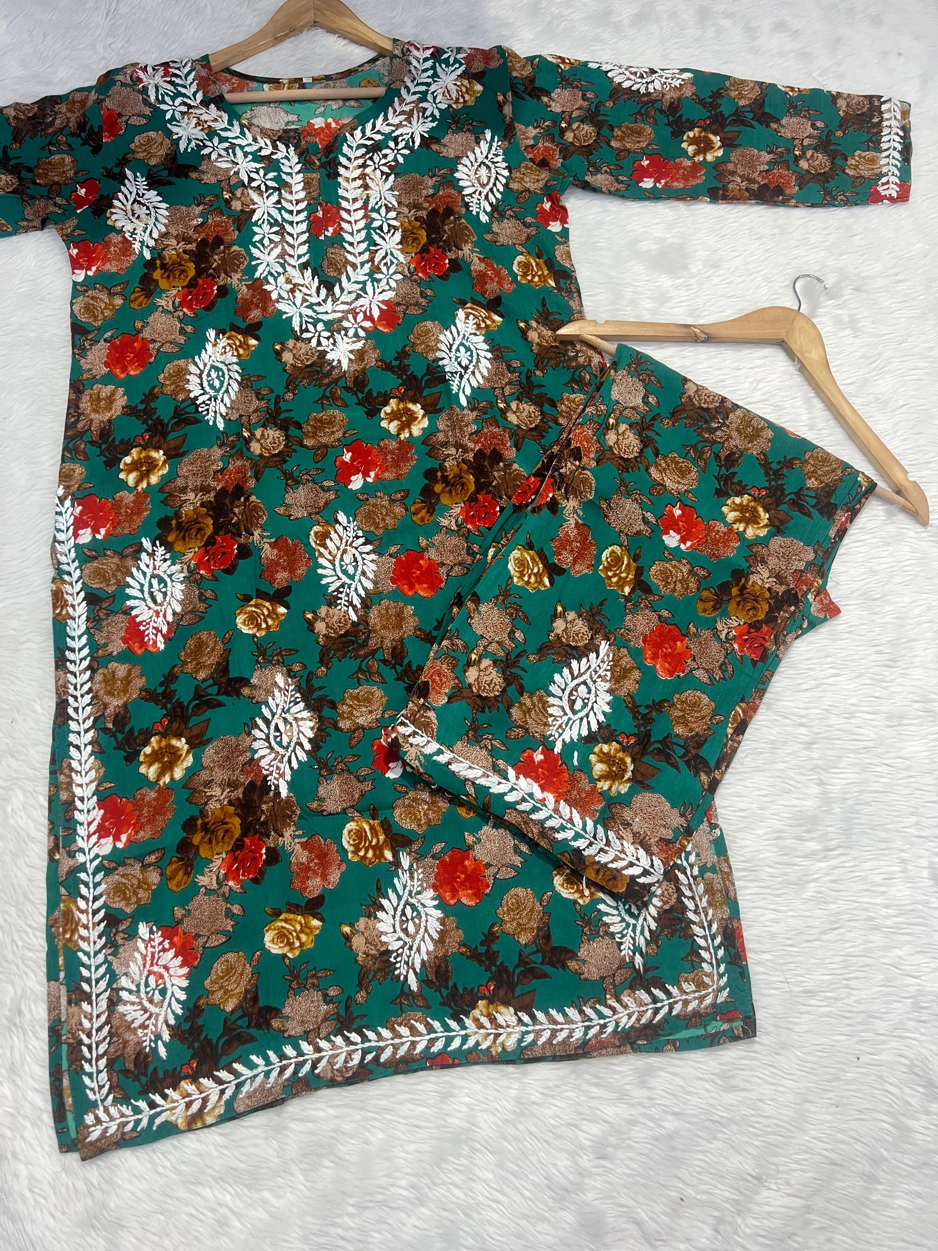 Floral Printed Big Buta Mul combo