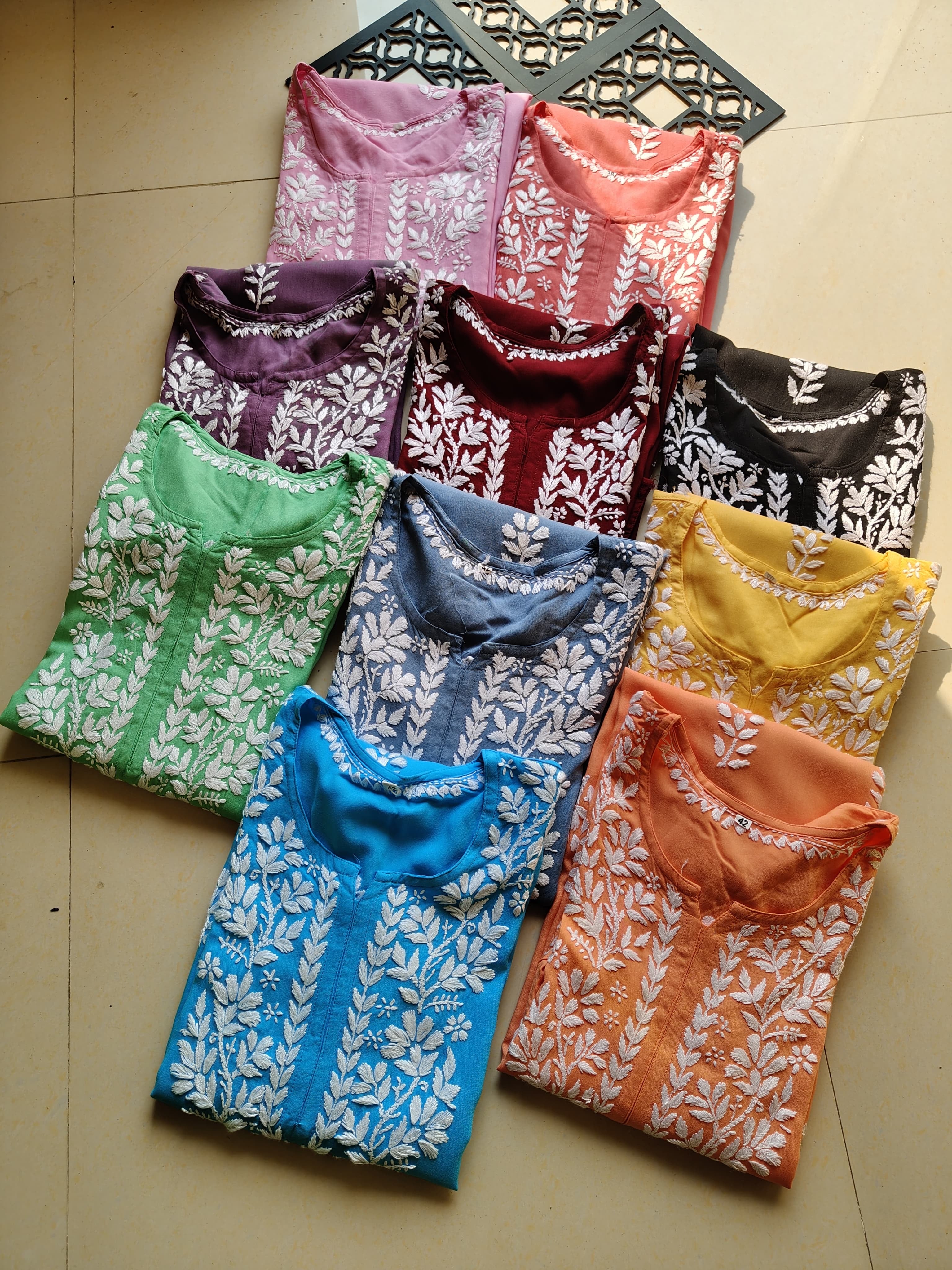 Pastel Shade Rayon Long Cool Kurtas