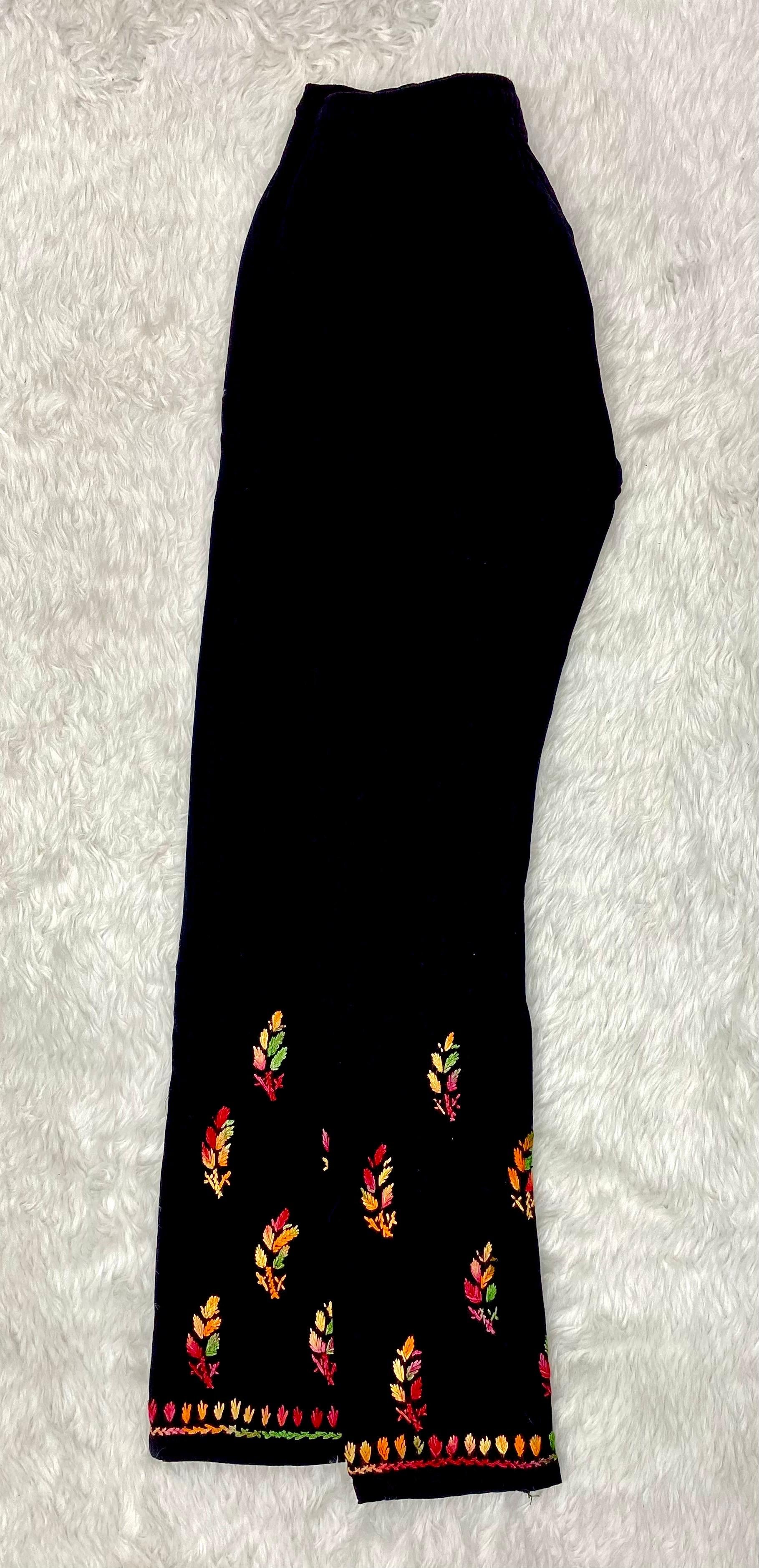 Black Multi Thread Free size Versatile Pant