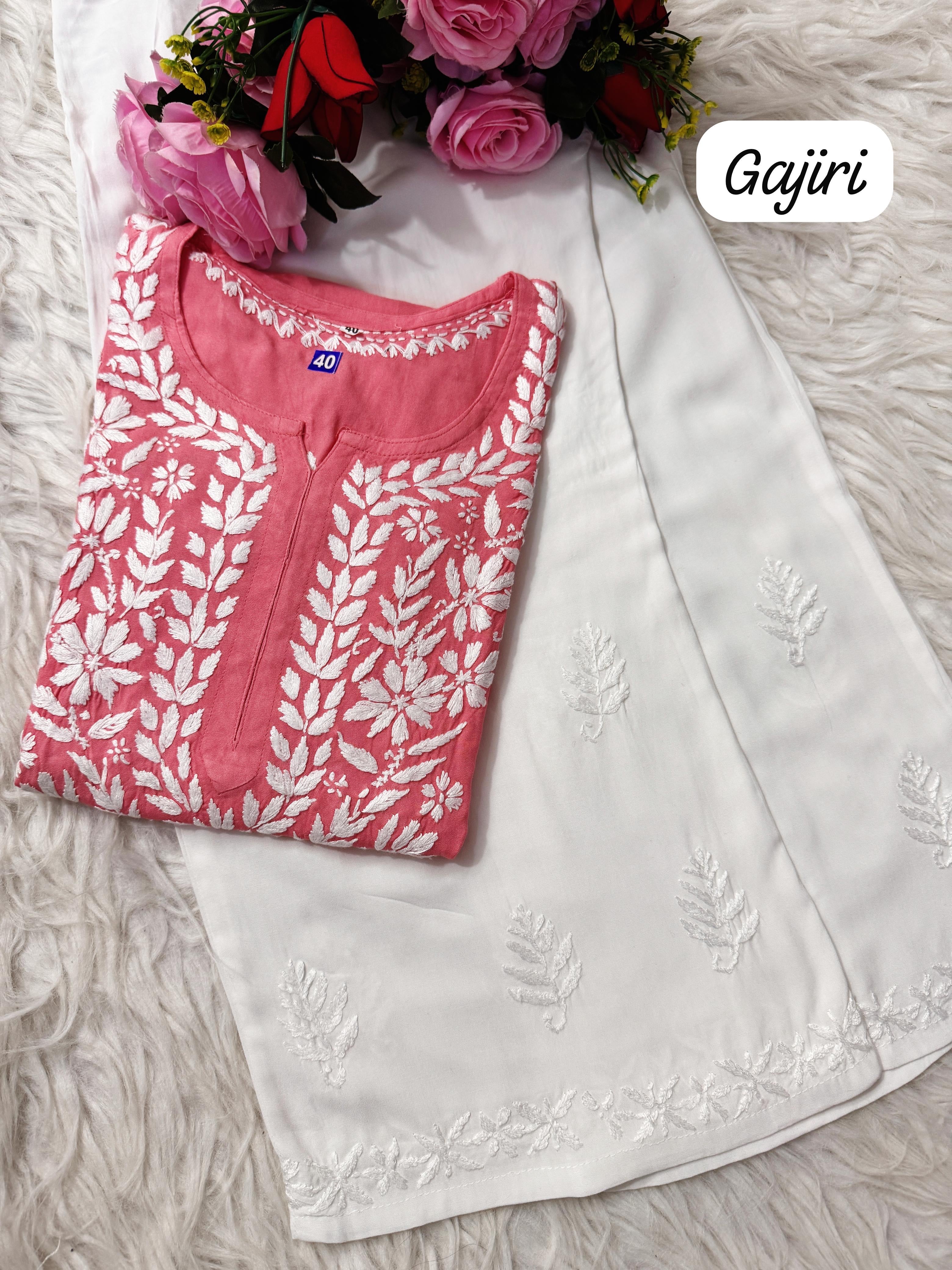 Heavy handwork Fine rich Modal soft Kurta with bottom