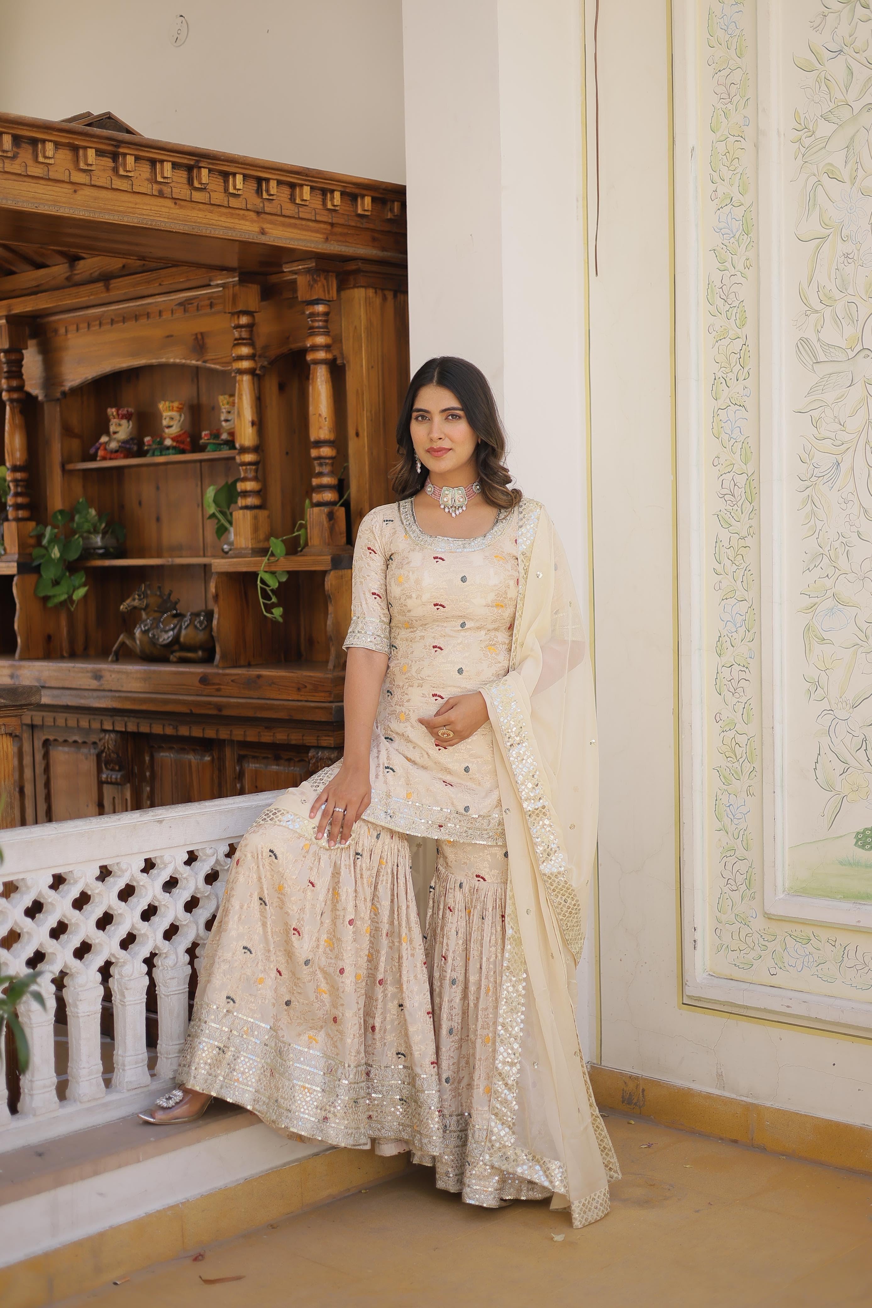 Luxury Designer Gharara 3pc Set