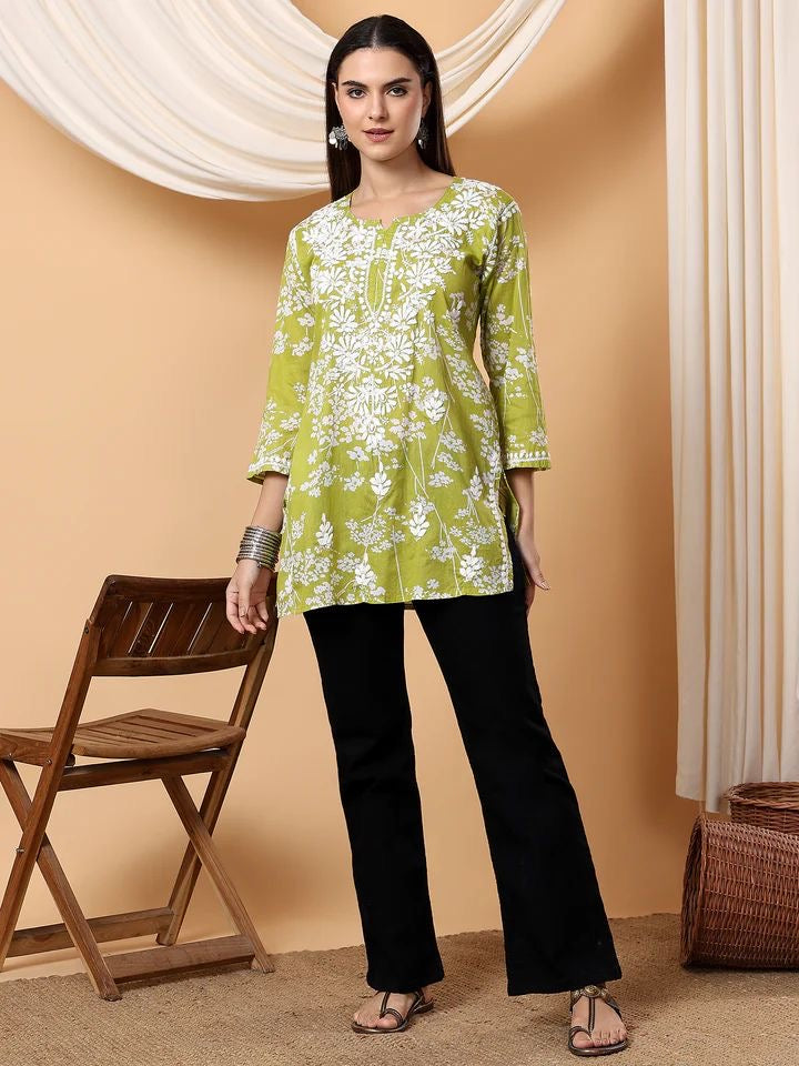 Mul mul short Top for College / Office / Daily Wear