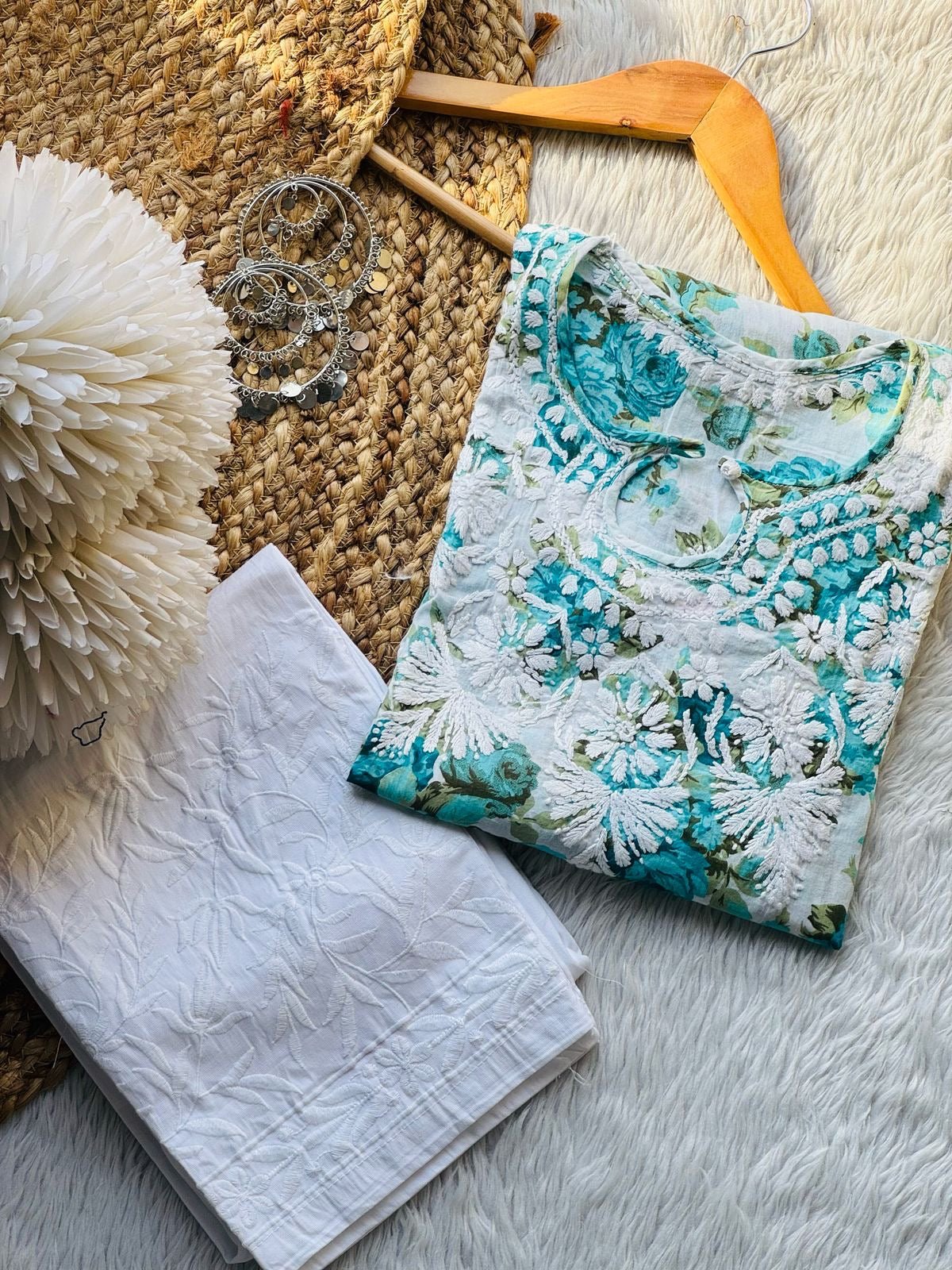 Mul printed Designer Gala buti