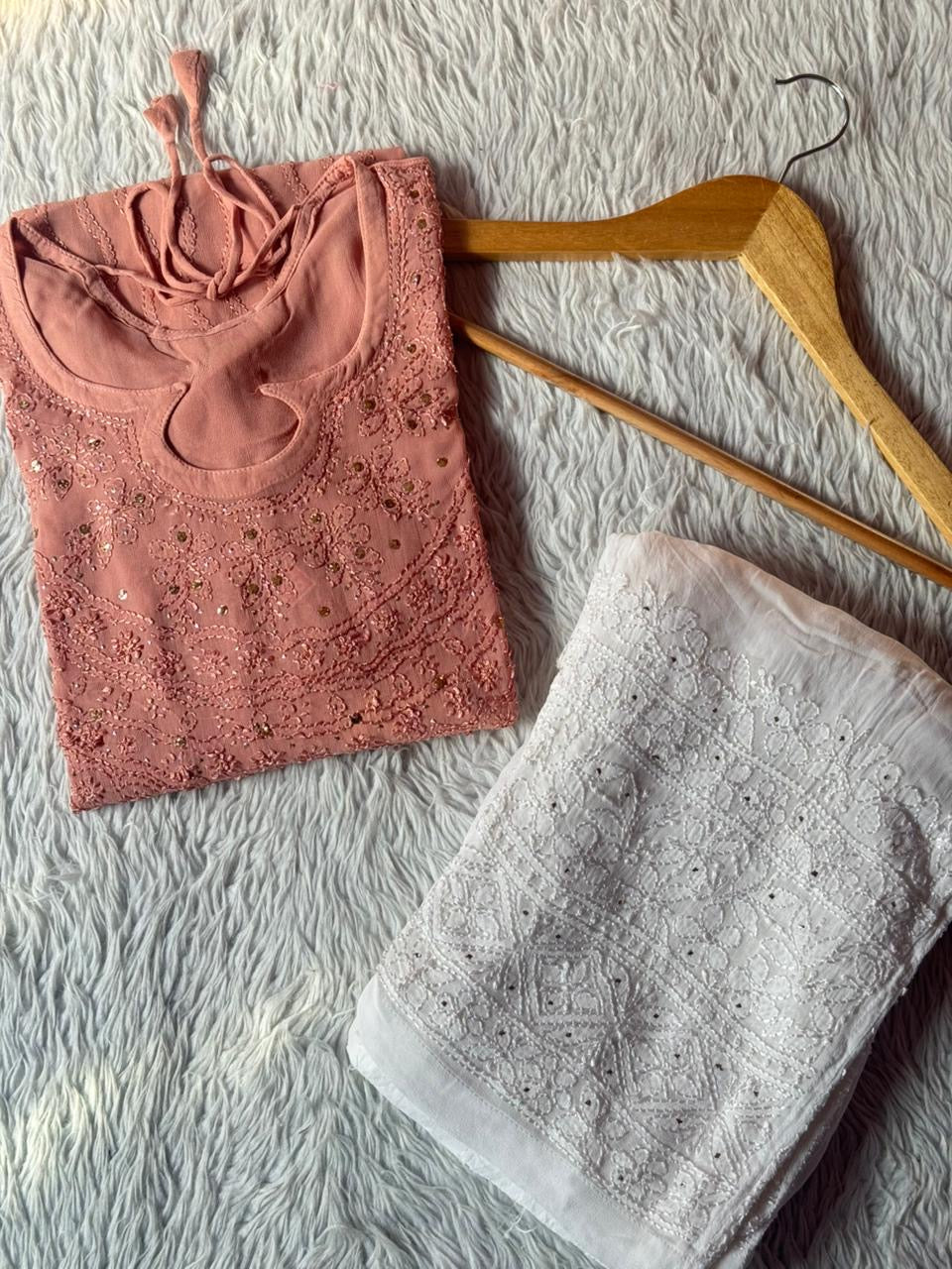 Hania Viscose Lining Kurta with Handworked Pant