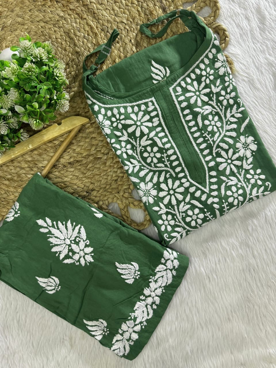 Sleeveless Rayon Kurti with Embroidery