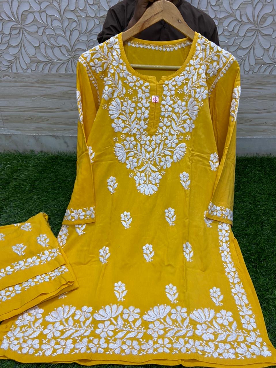 Cool & Fancy Co-rd Set heavy work rayon set