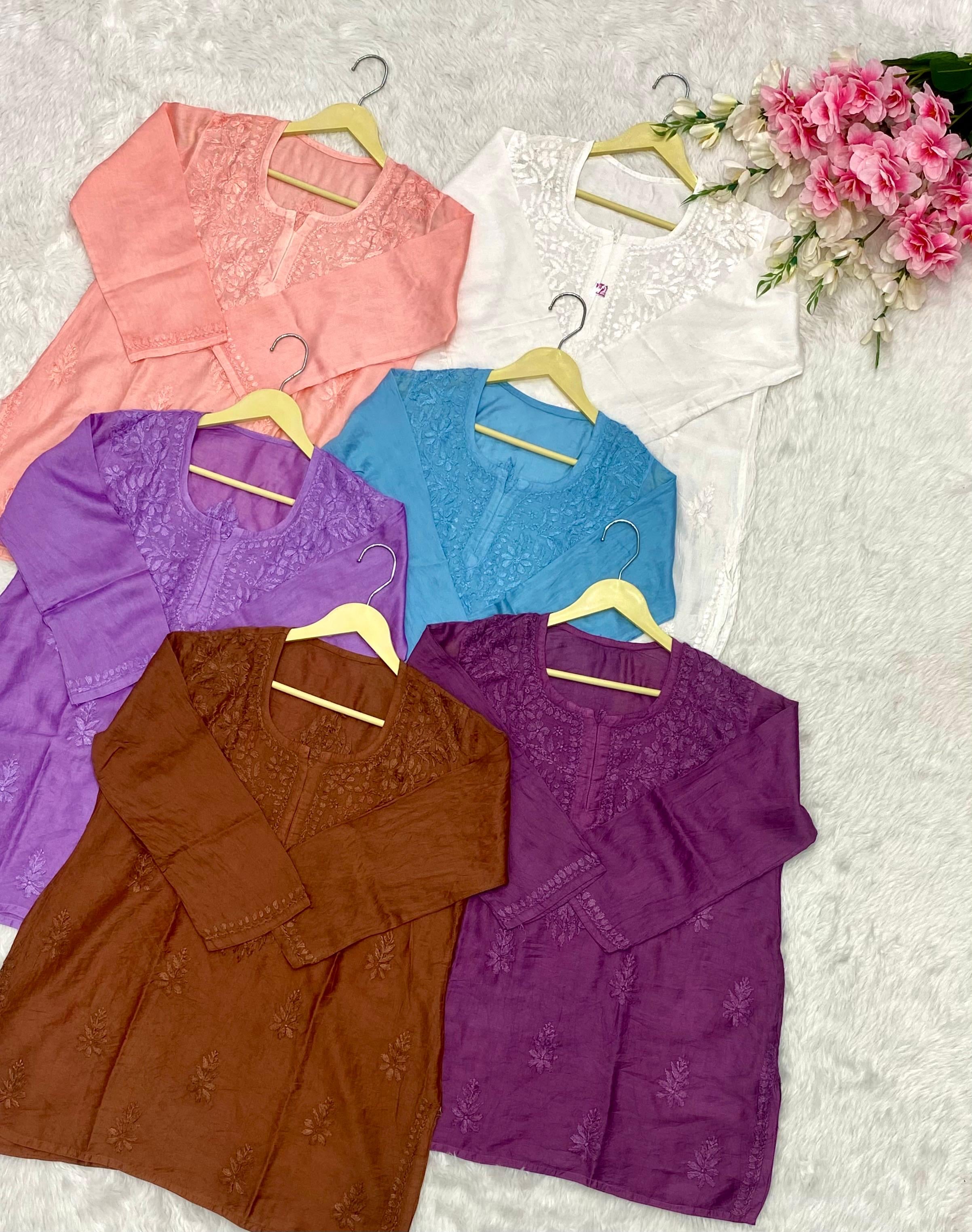 Chanderi Trendy Short Top for Summer