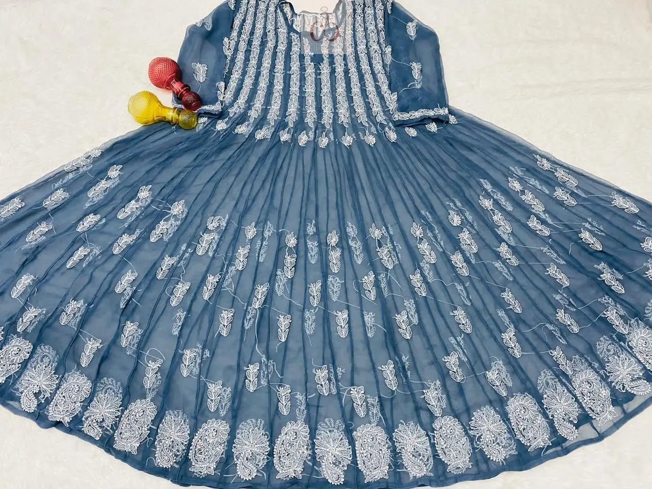 56 Kali Anarkali With A line inner - chikankariofficial