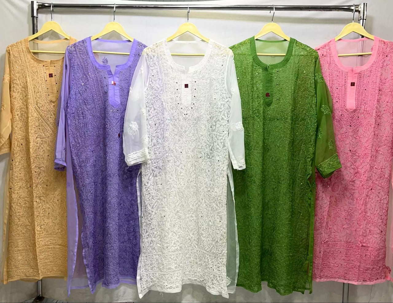 Resham muqiaish work jaal heavy kurta