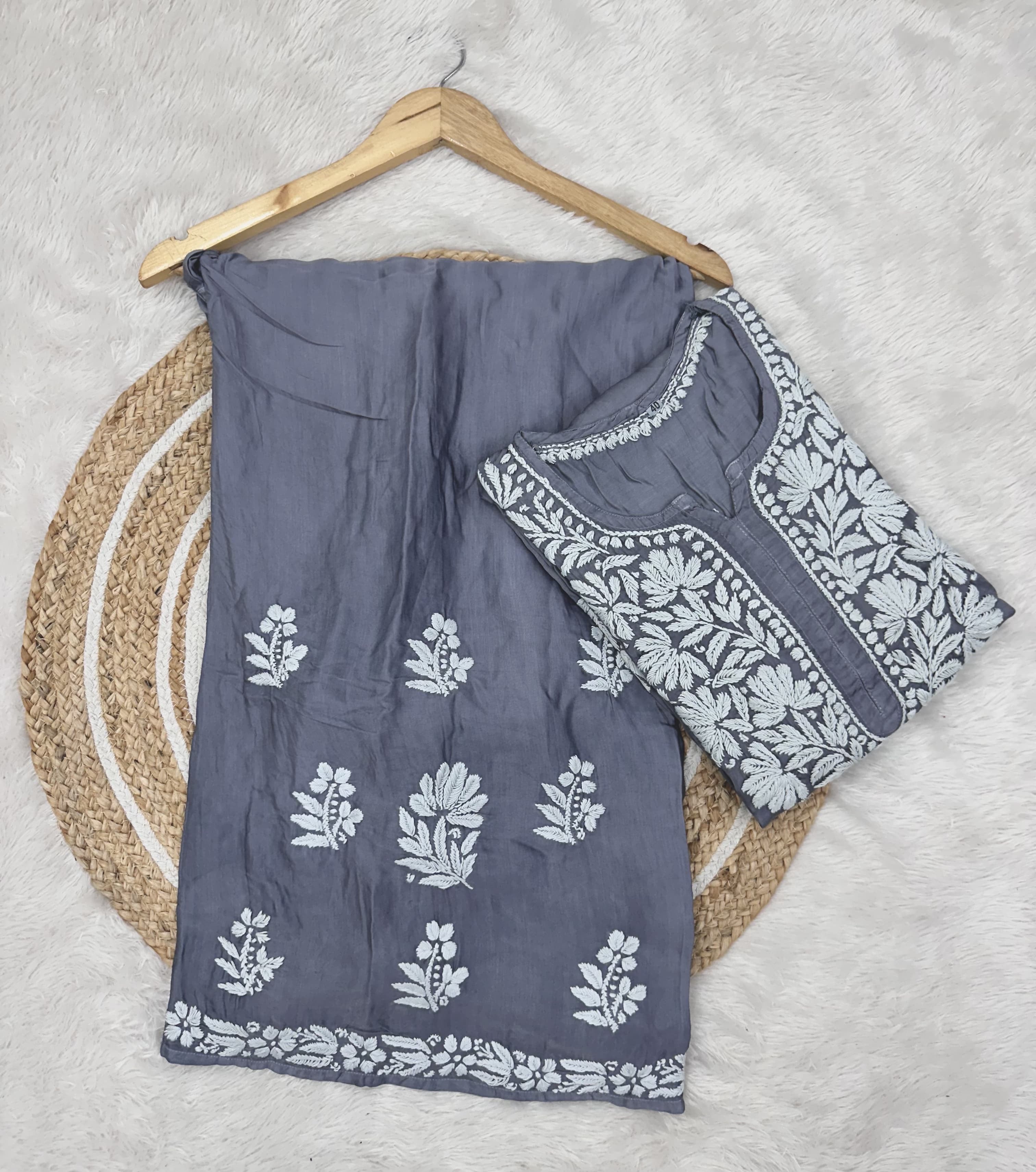 3D Modal CottonSatin Set