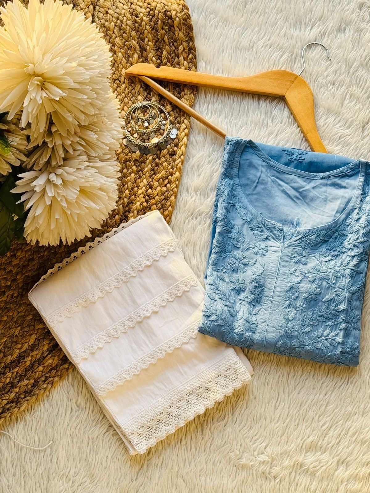 Ombre Modal Cotton Kurta With lais Pant