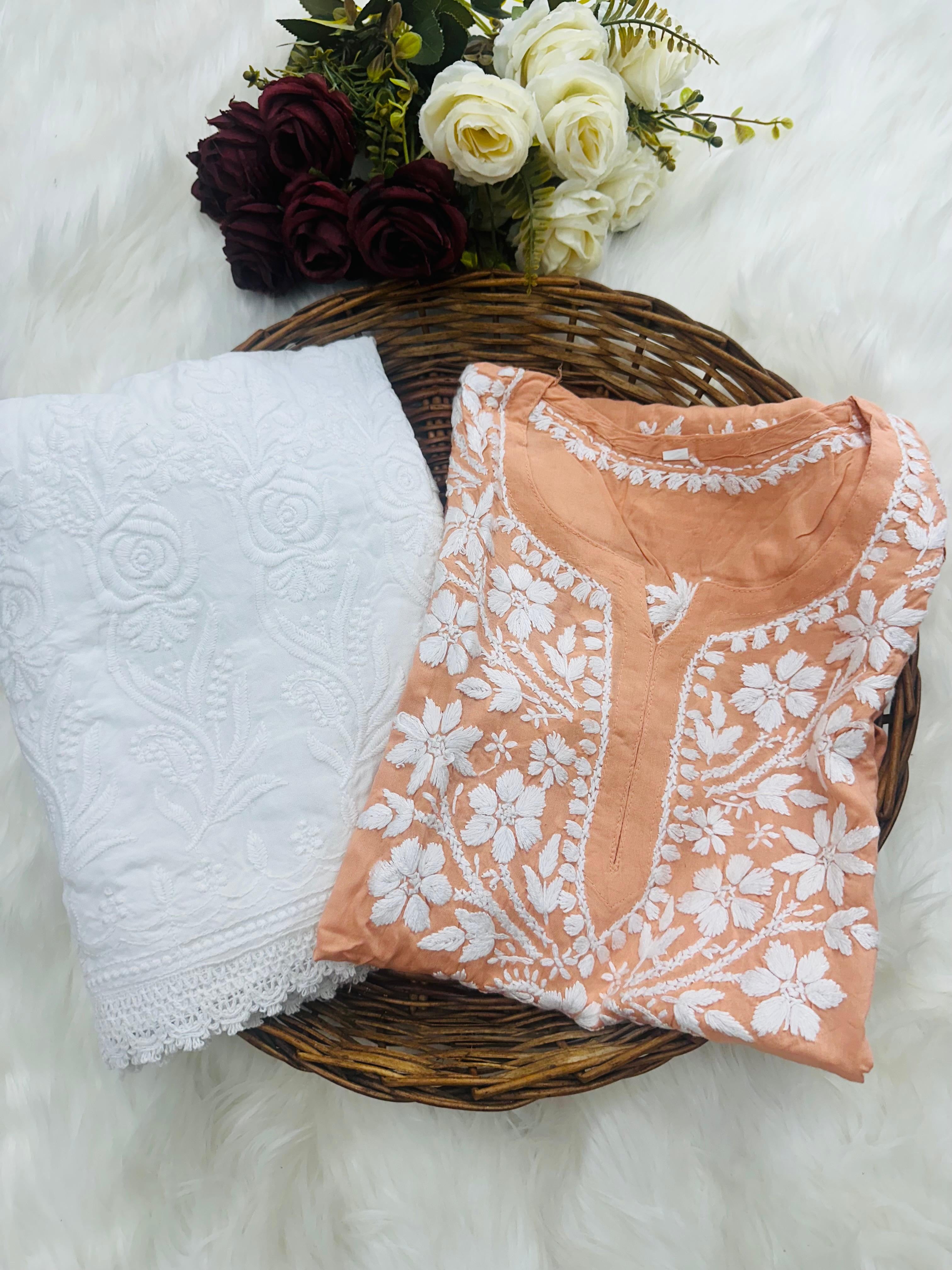 Soft Modal Hand embroidered Short Top
