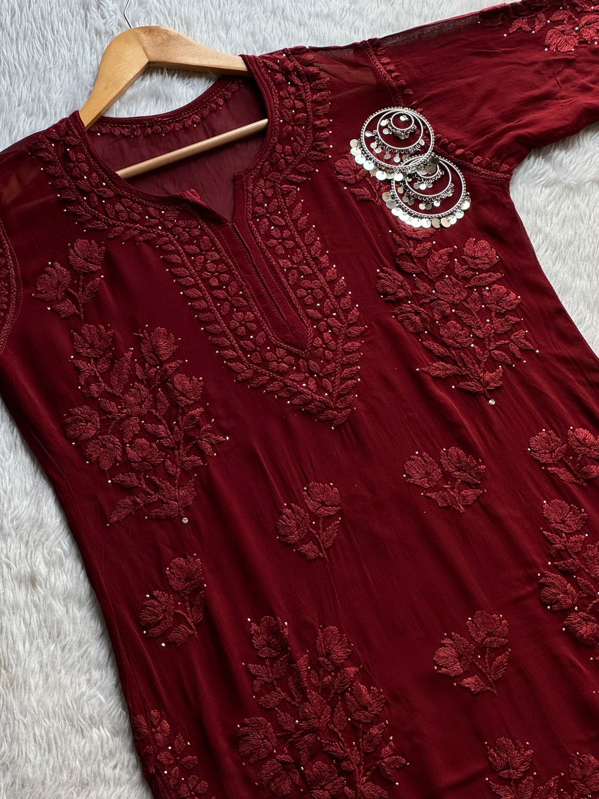 7 Boota Muqaish Viscose Set - chikankariofficial