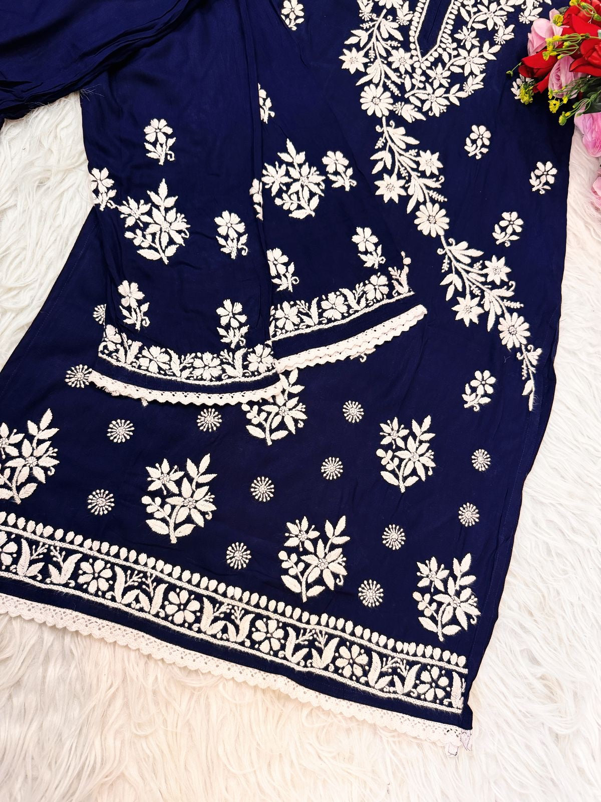 Handwork Heavy Modal Plazzo Combo