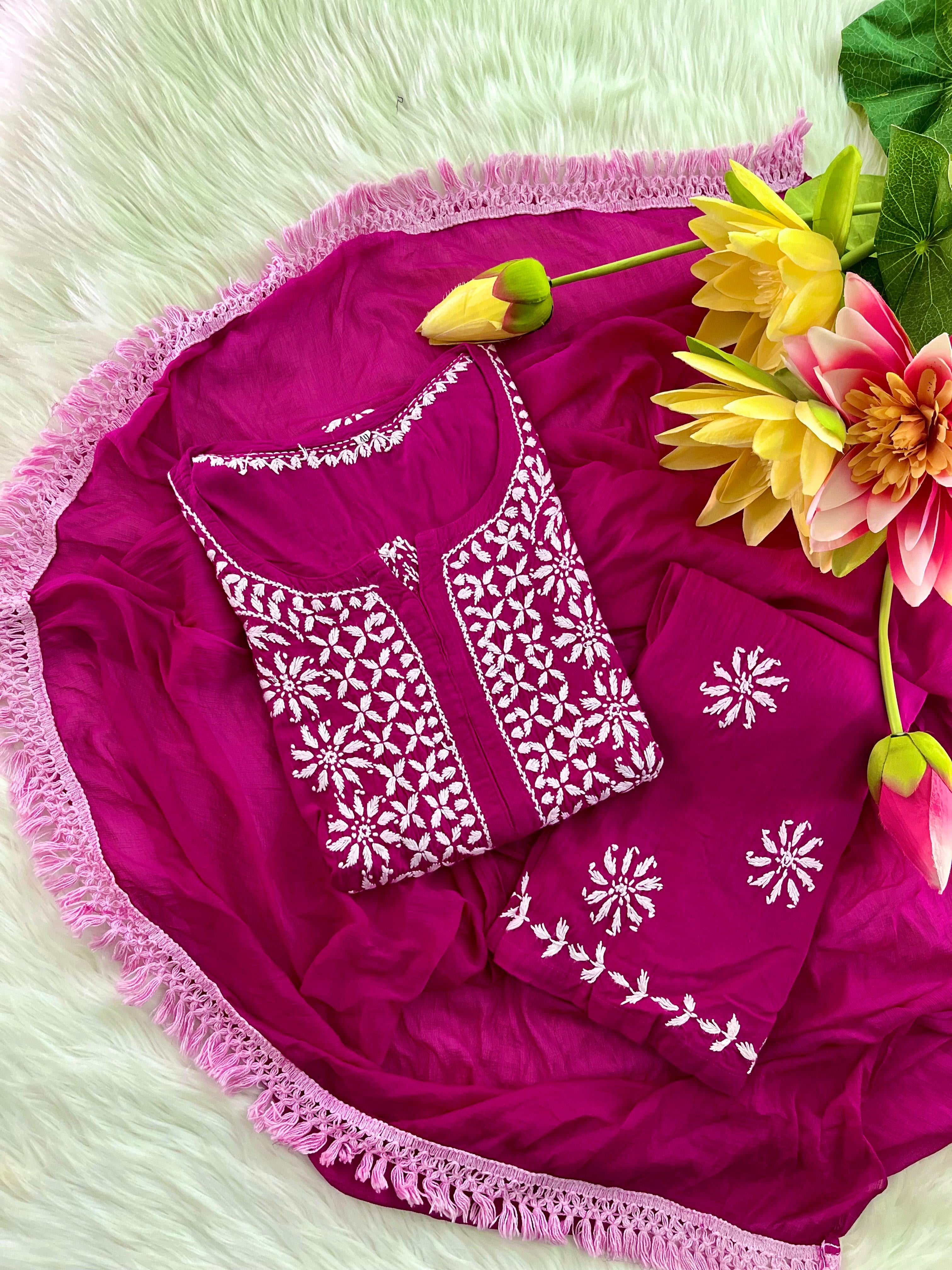 Anaya Rayon 3pc Embroidery Set