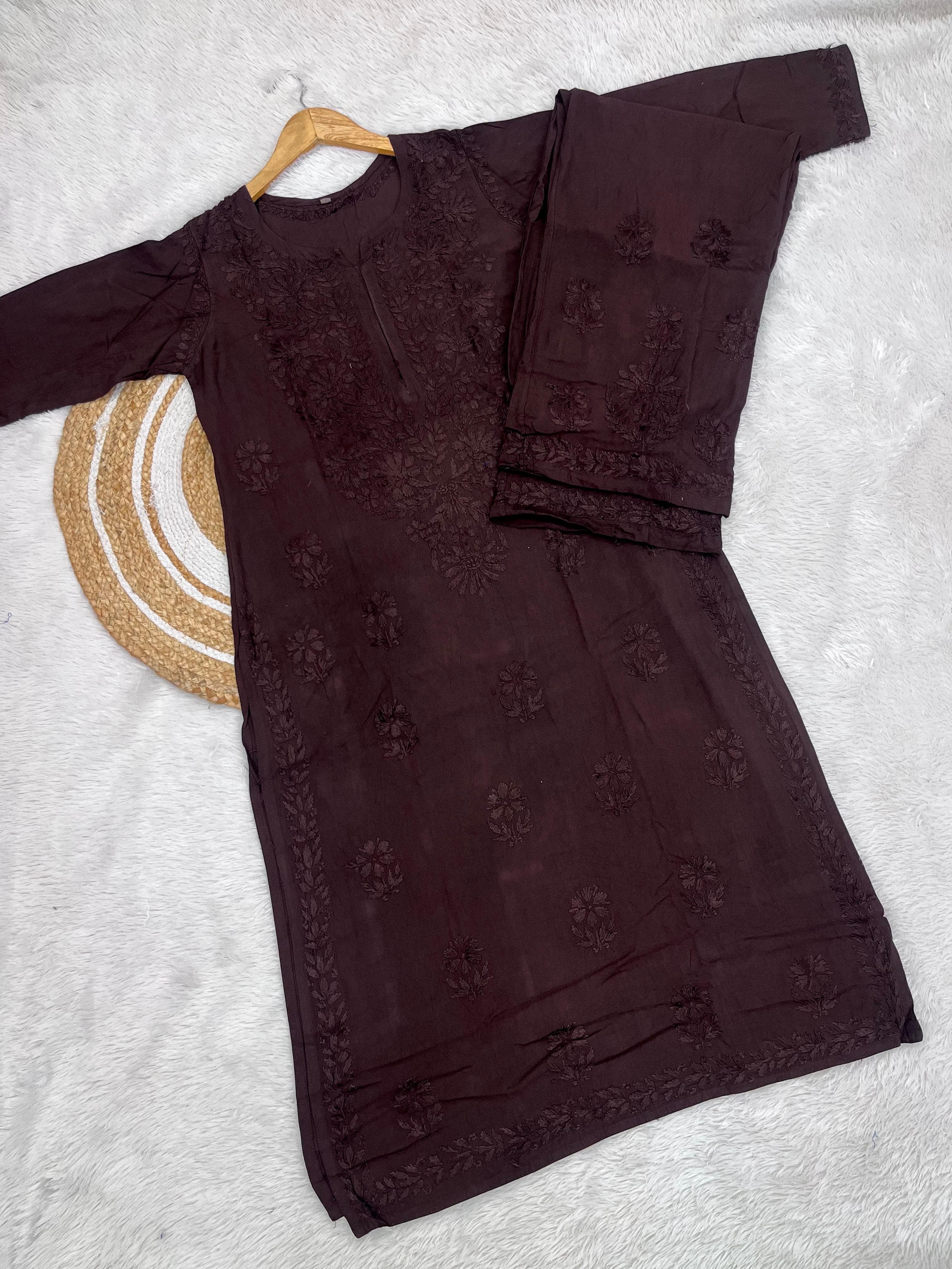 Rangrez Dark Shades Rayon Dyed Kurta Plazzo