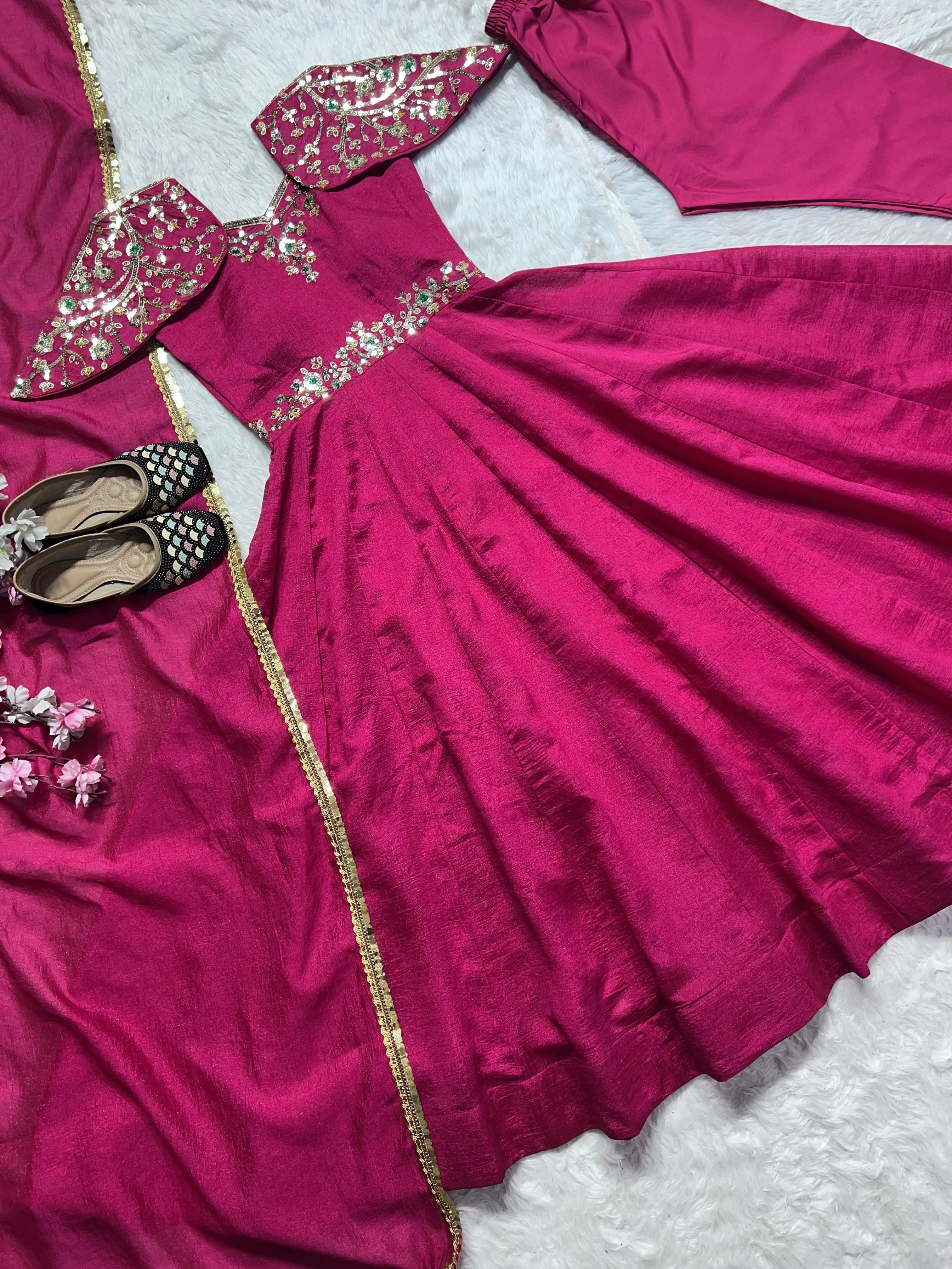 Vichitra Simar Anarkali Gown Set