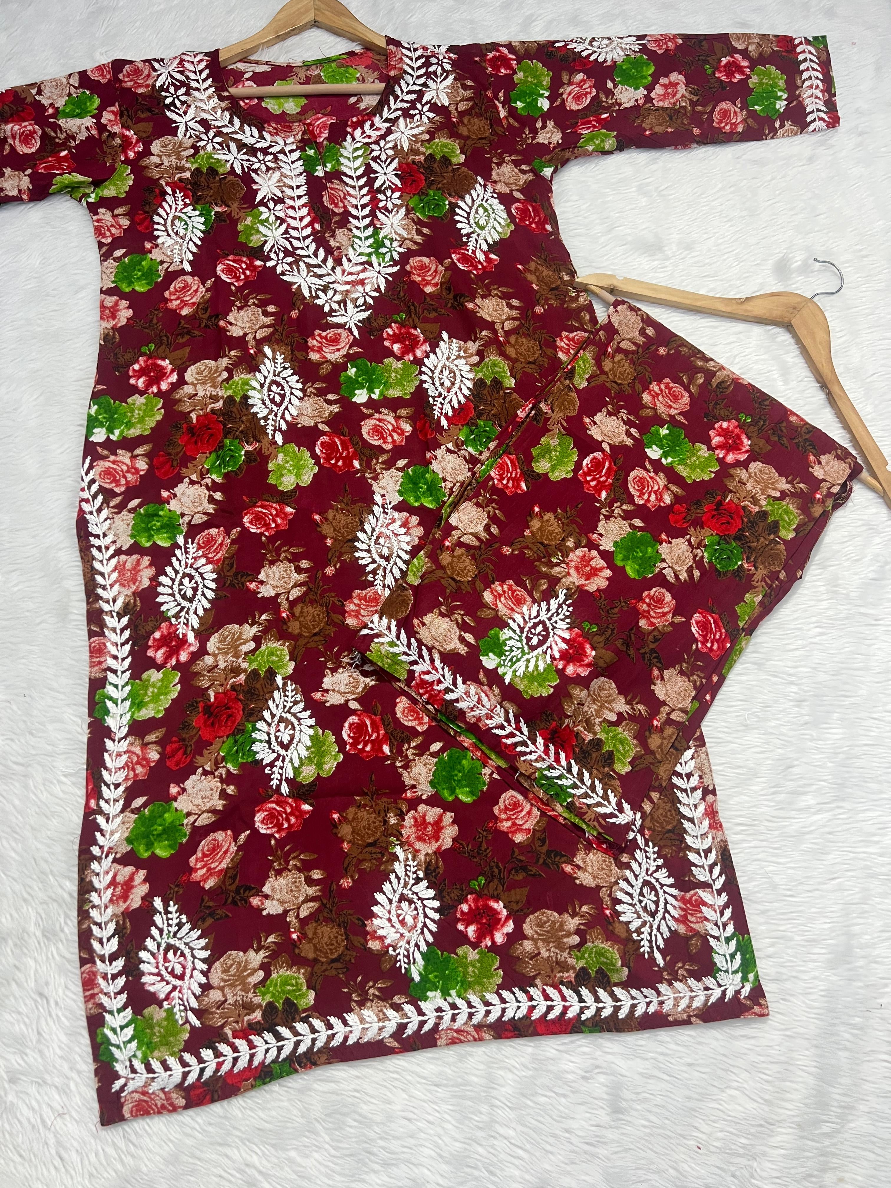 Floral Printed Big Buta Mul combo