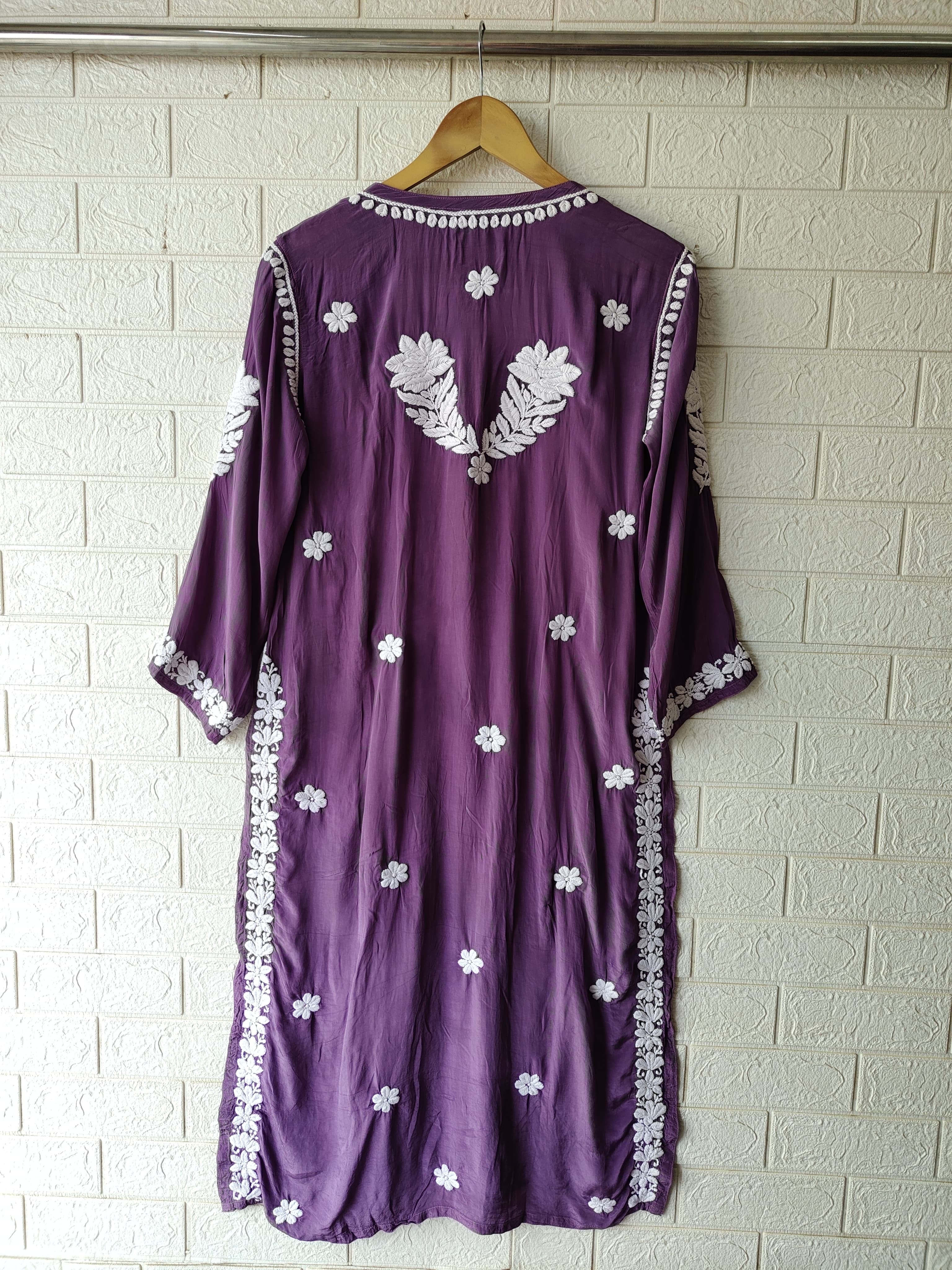 Creepe Silk Heavy work lucknowi Luxury Kurta