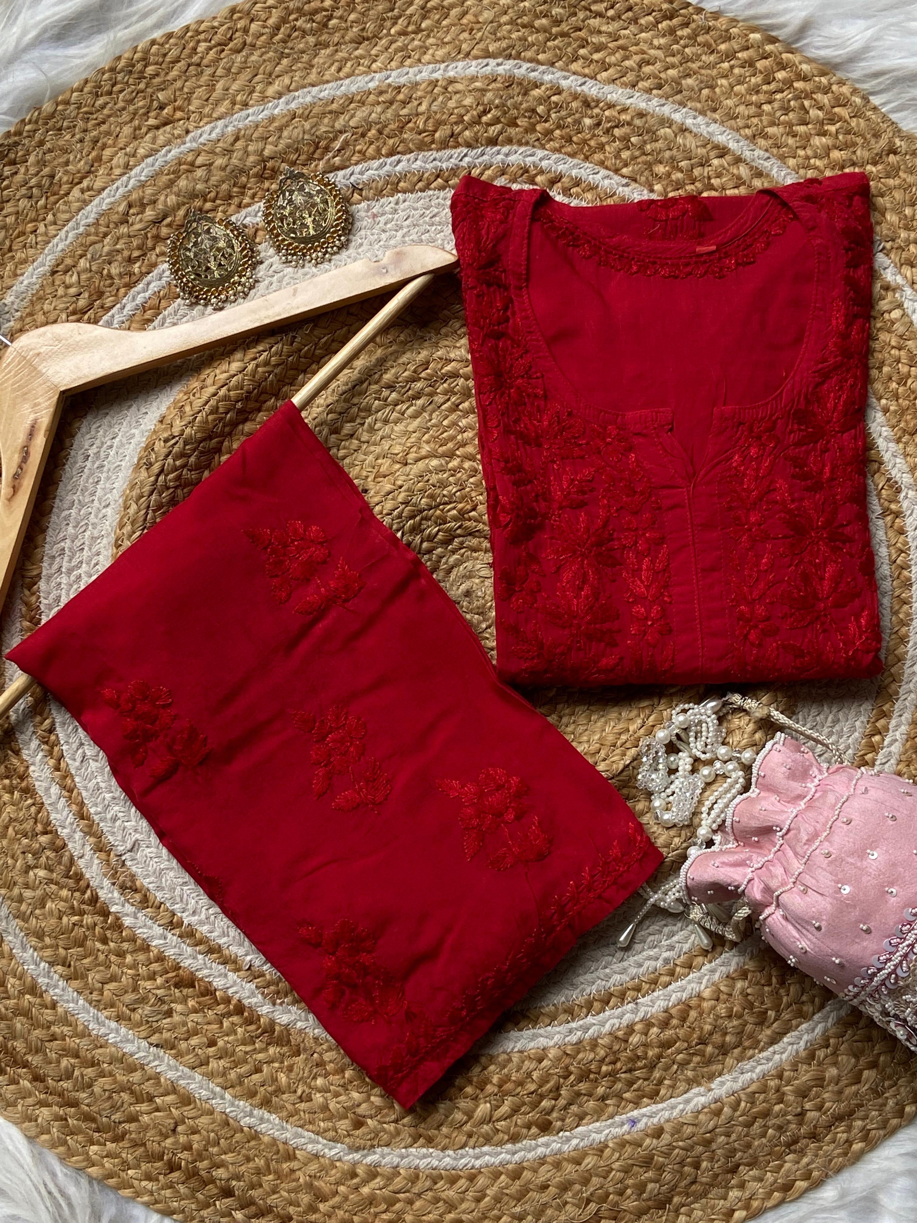 Anaya Rangin Soft Modal Heavy Work Kurta Set