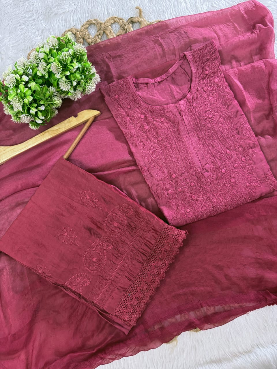 Concept In chanderi kurti with chanderi machine palazo