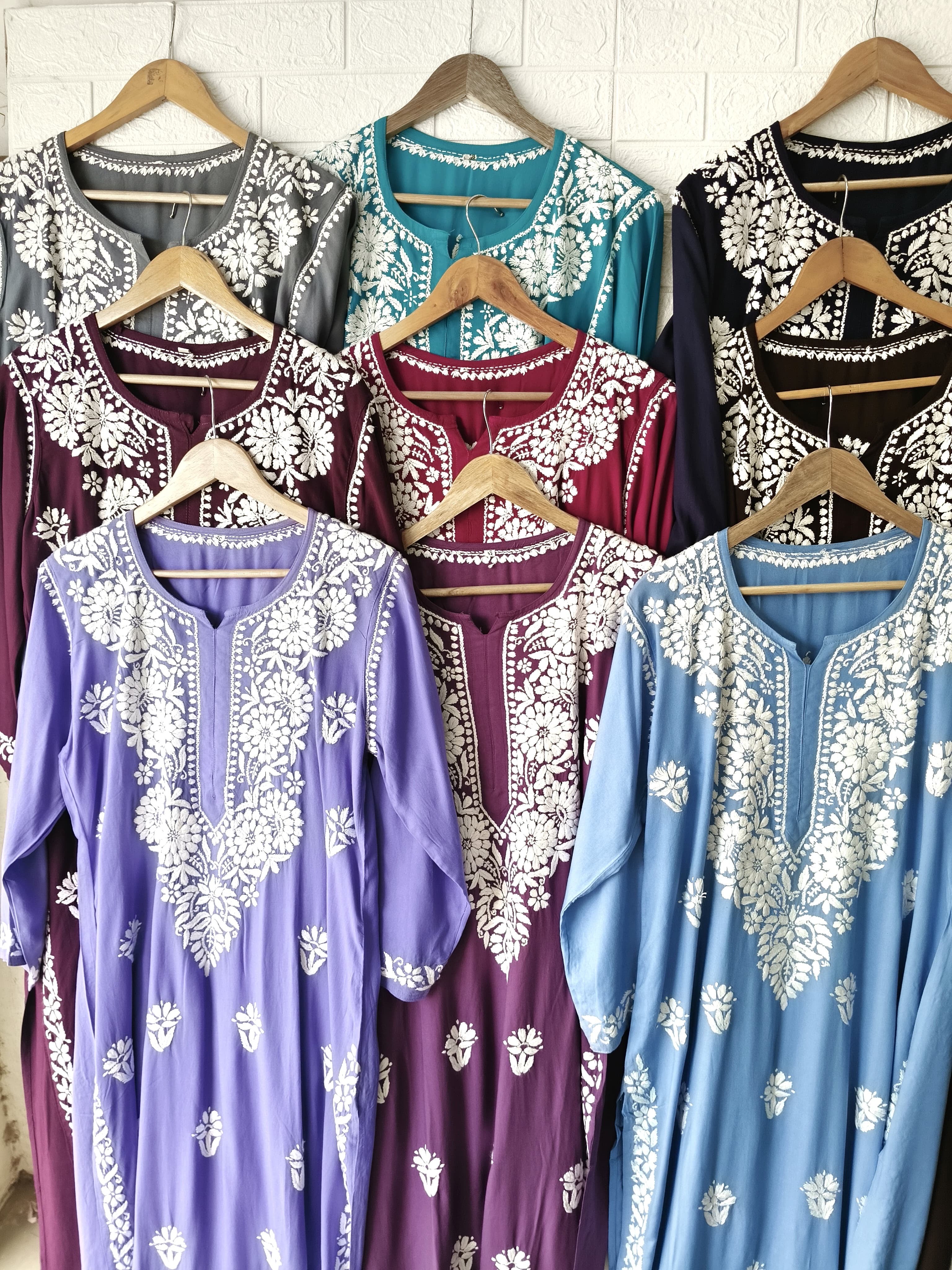 Stylish Crafted Chikankari heavy embroidered kurta Set