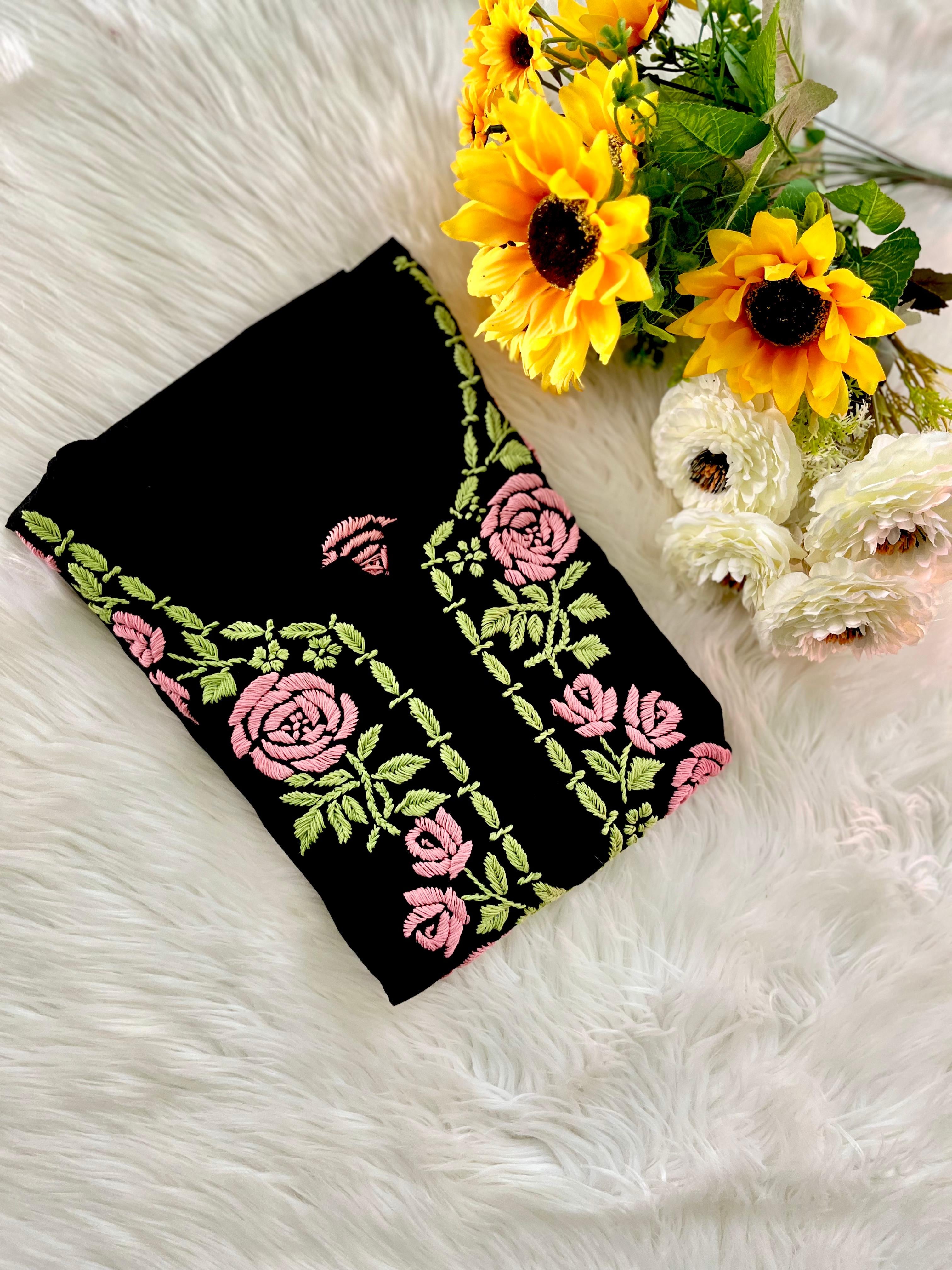 Sanya Floral Threaded Chikankari Kurta