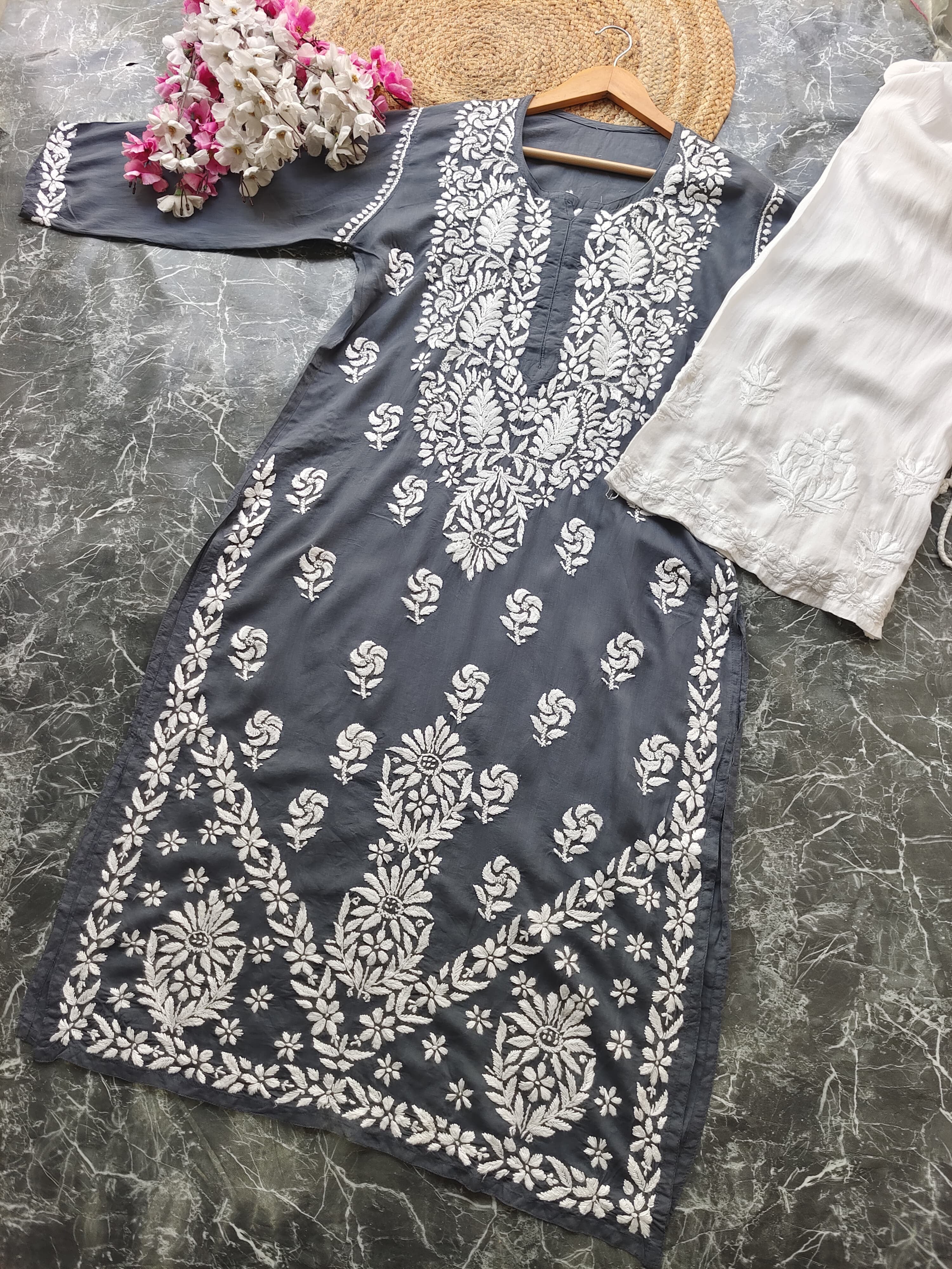 Heavy Modal Pure Work Embroidery Kurta