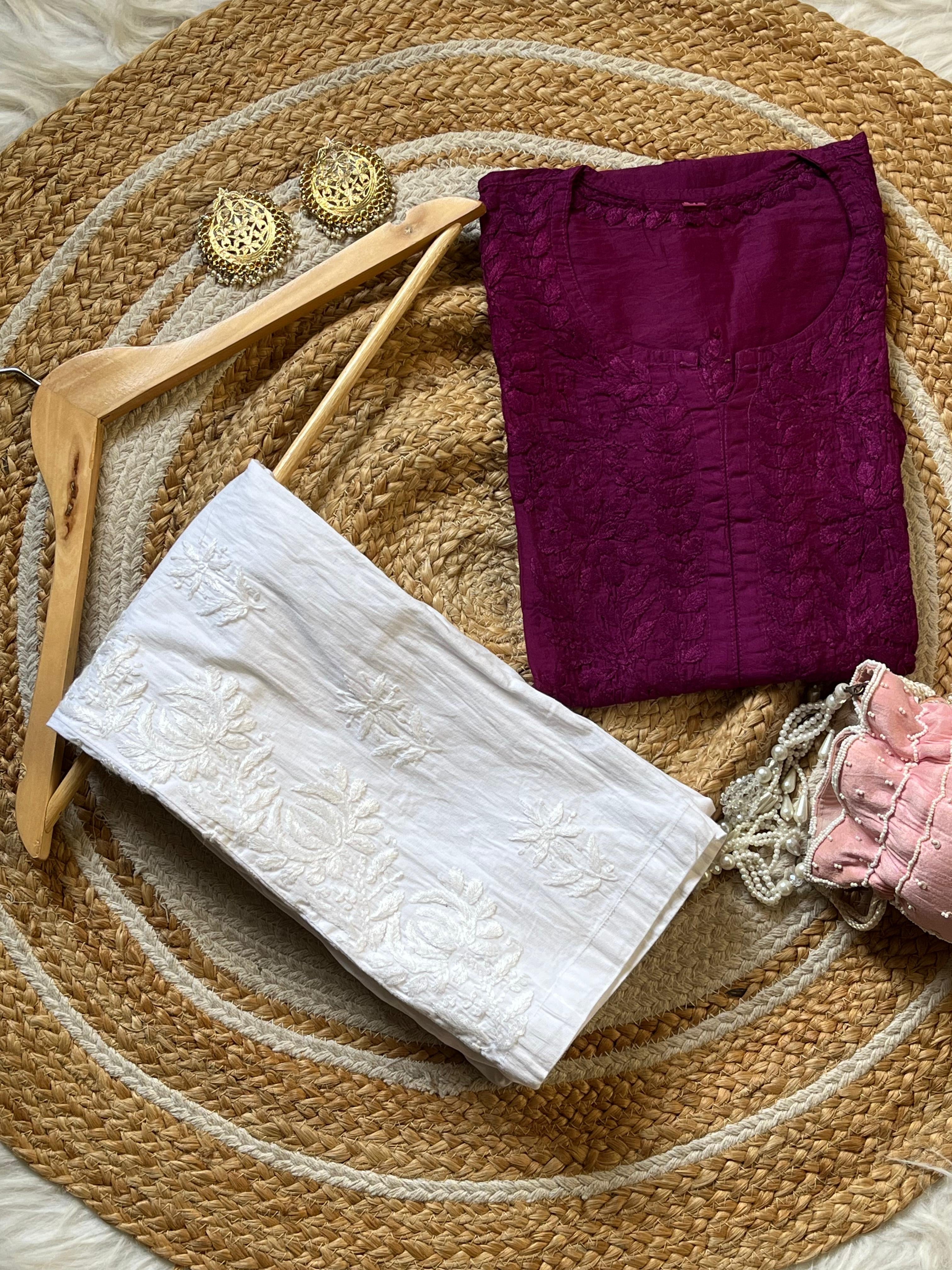 Lightweight Butter soft Chanderi silk Dyed Kurtis