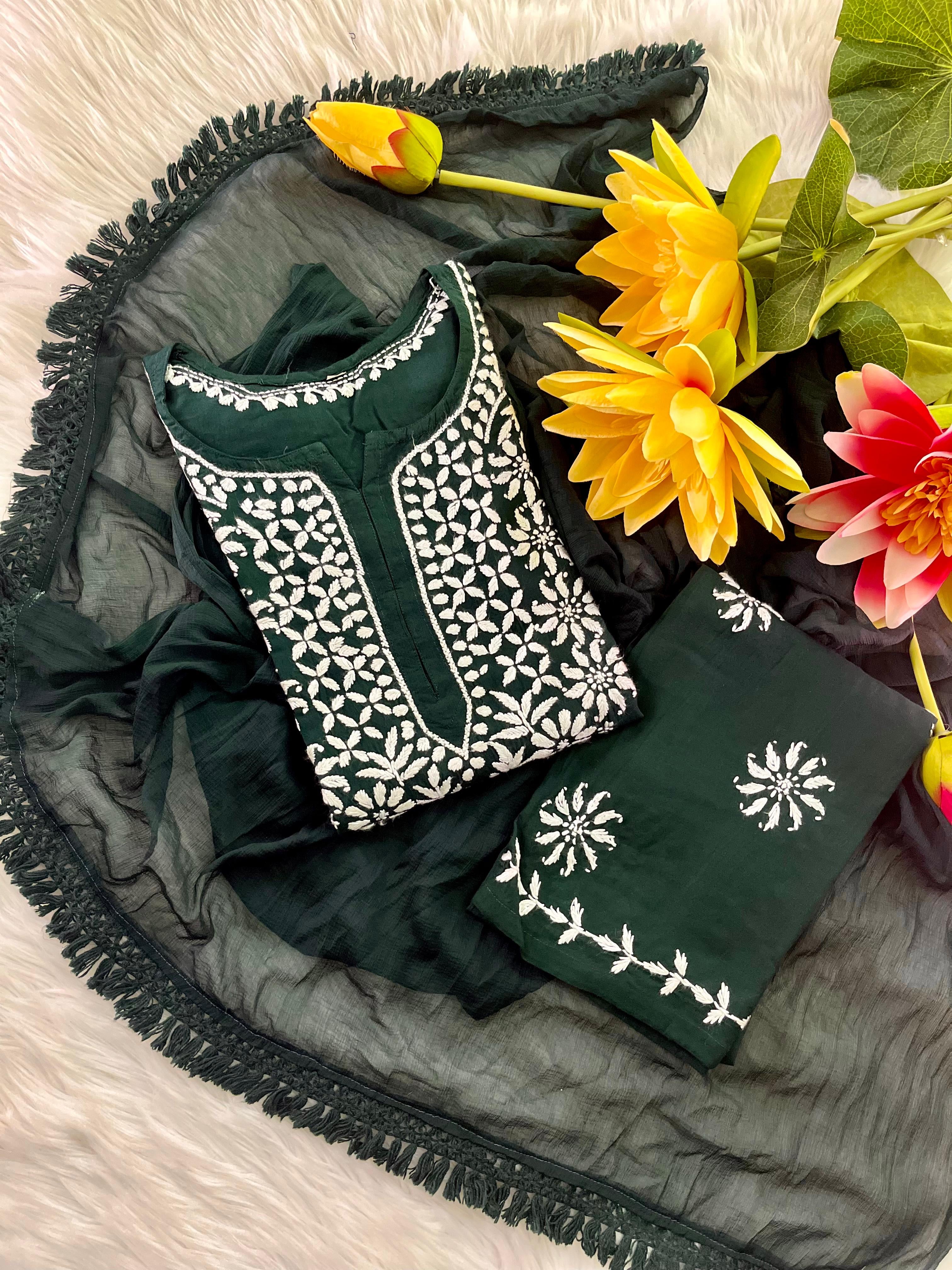 Anaya Rayon 3pc Embroidery Set