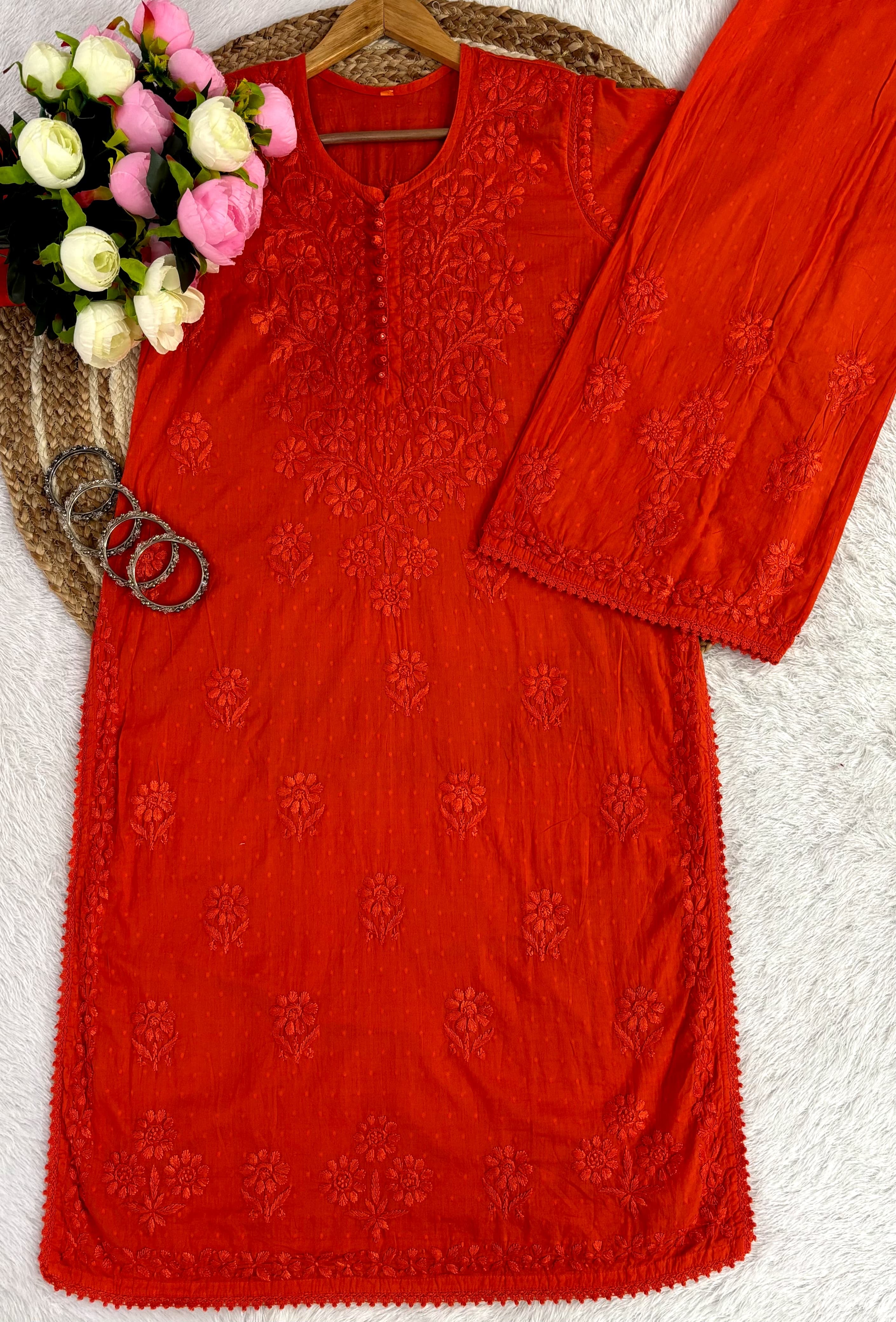 Ghass patti Dobby cotton plazzo set