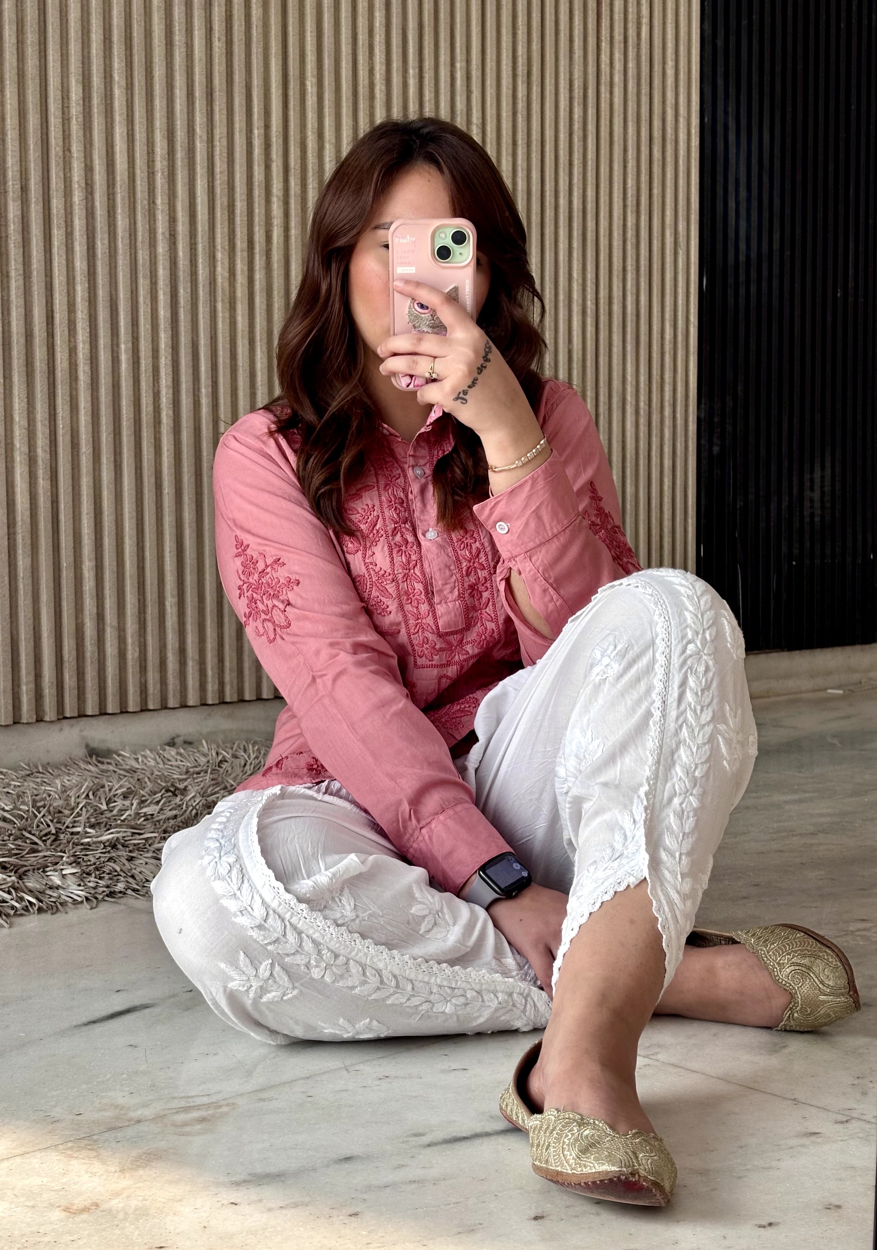 Anchor thread 3d Short Modal top With Dhoti combo