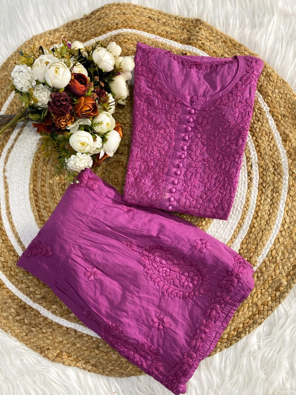 Pure Mul Mul dyed Co-ord Set