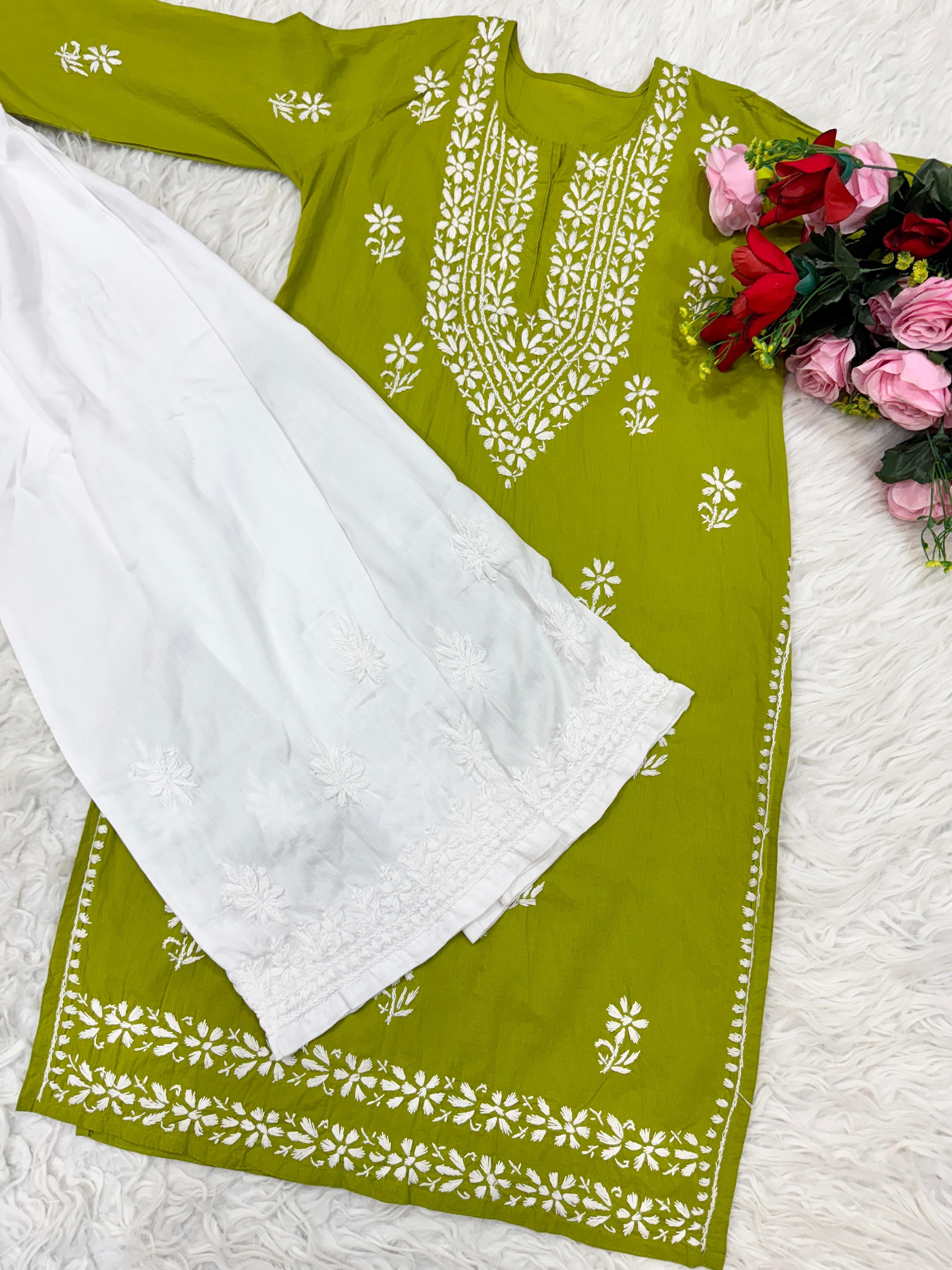 Soft Daman Mul Kurti And Plazzo combo