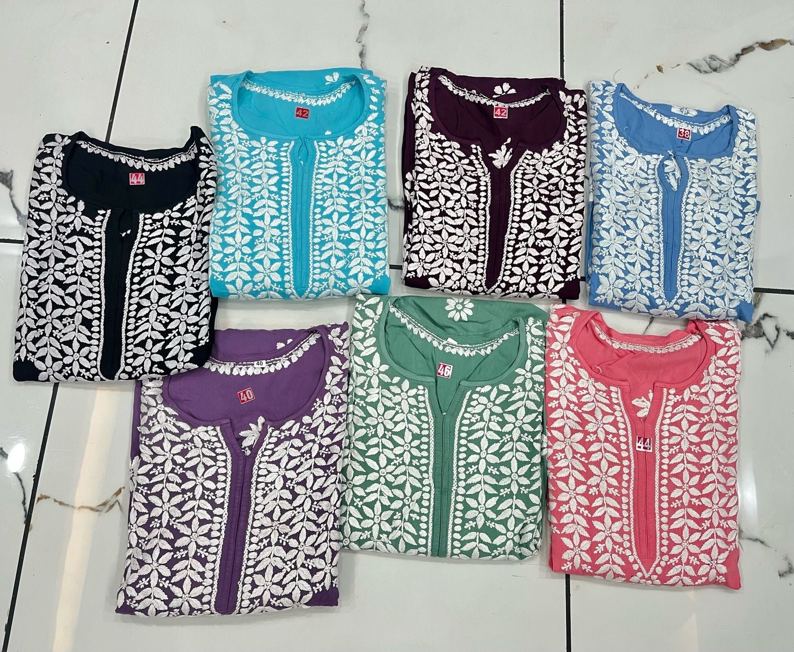 Non transparent Pure Handwork Modal Cotton Kurta